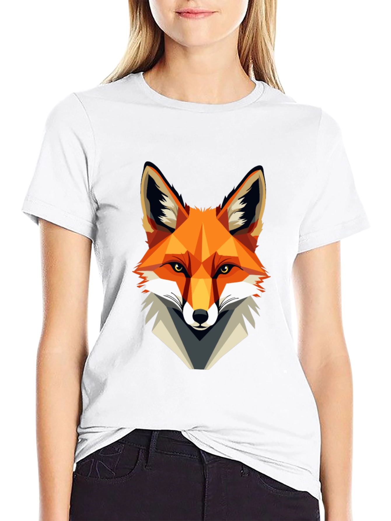 Fox Graphic Tee - Stylish Animal Print T-Shirt