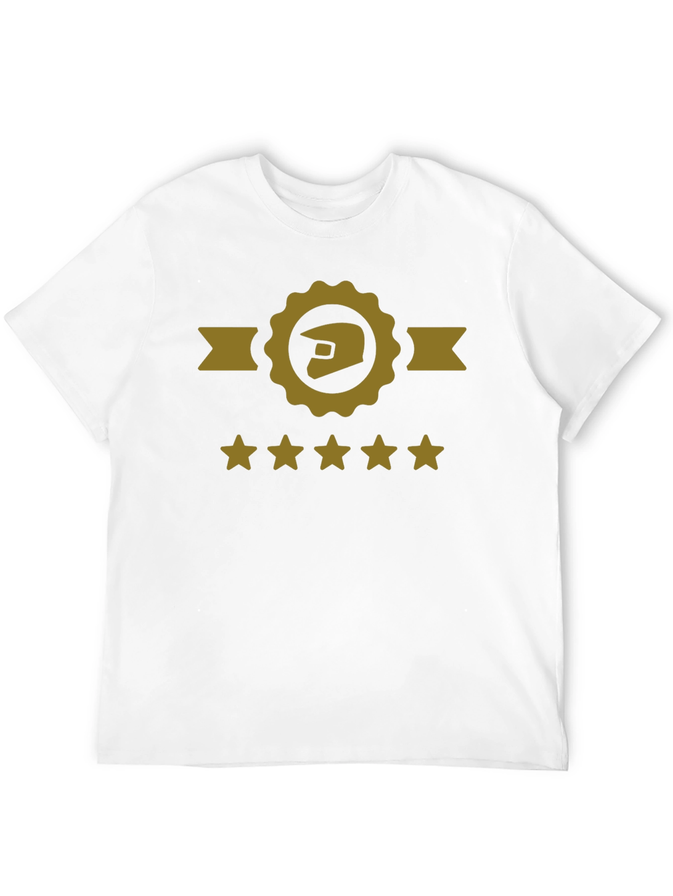 Motocross Helmet Gold Star Rated Black T-Shirt