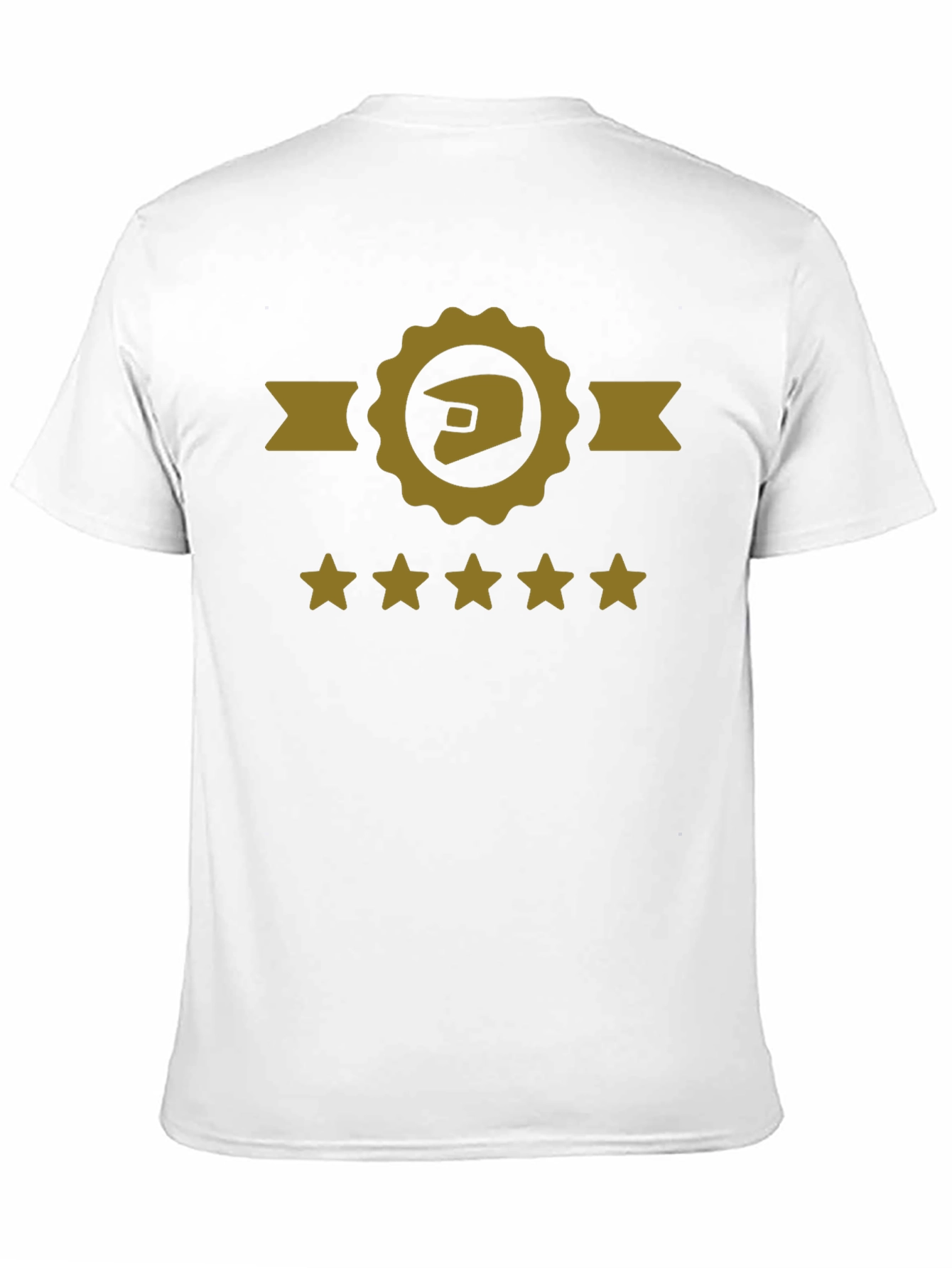 Motocross Helmet Gold Star Rated Black T-Shirt