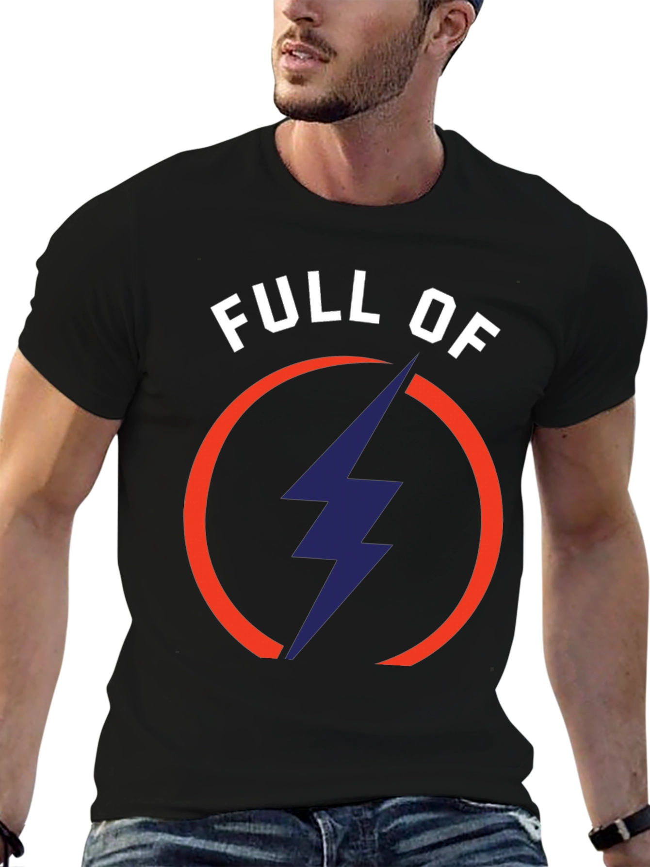 Full of Energy Graphic Tee - Bolt Circle Design