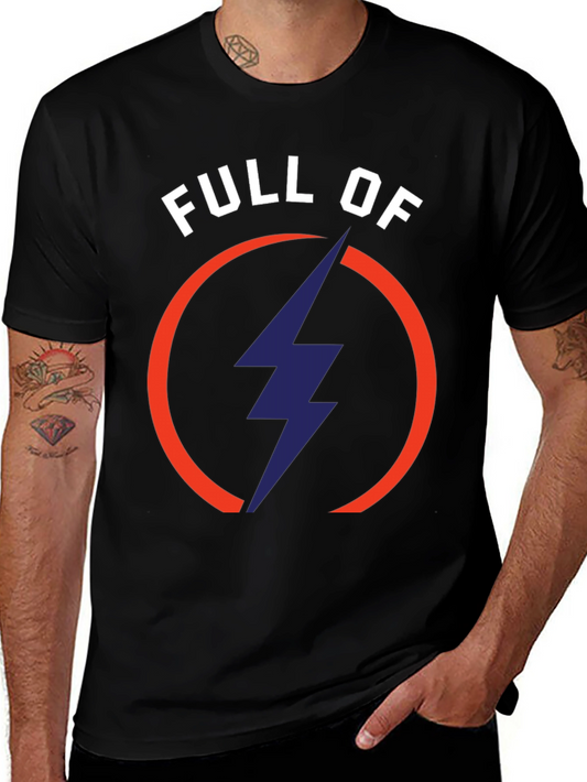 Full of Energy Graphic Tee - Bolt Circle Design