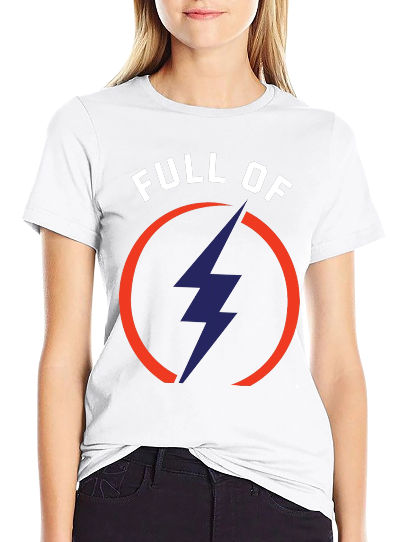Full of Energy Graphic Tee - Bolt Circle Design