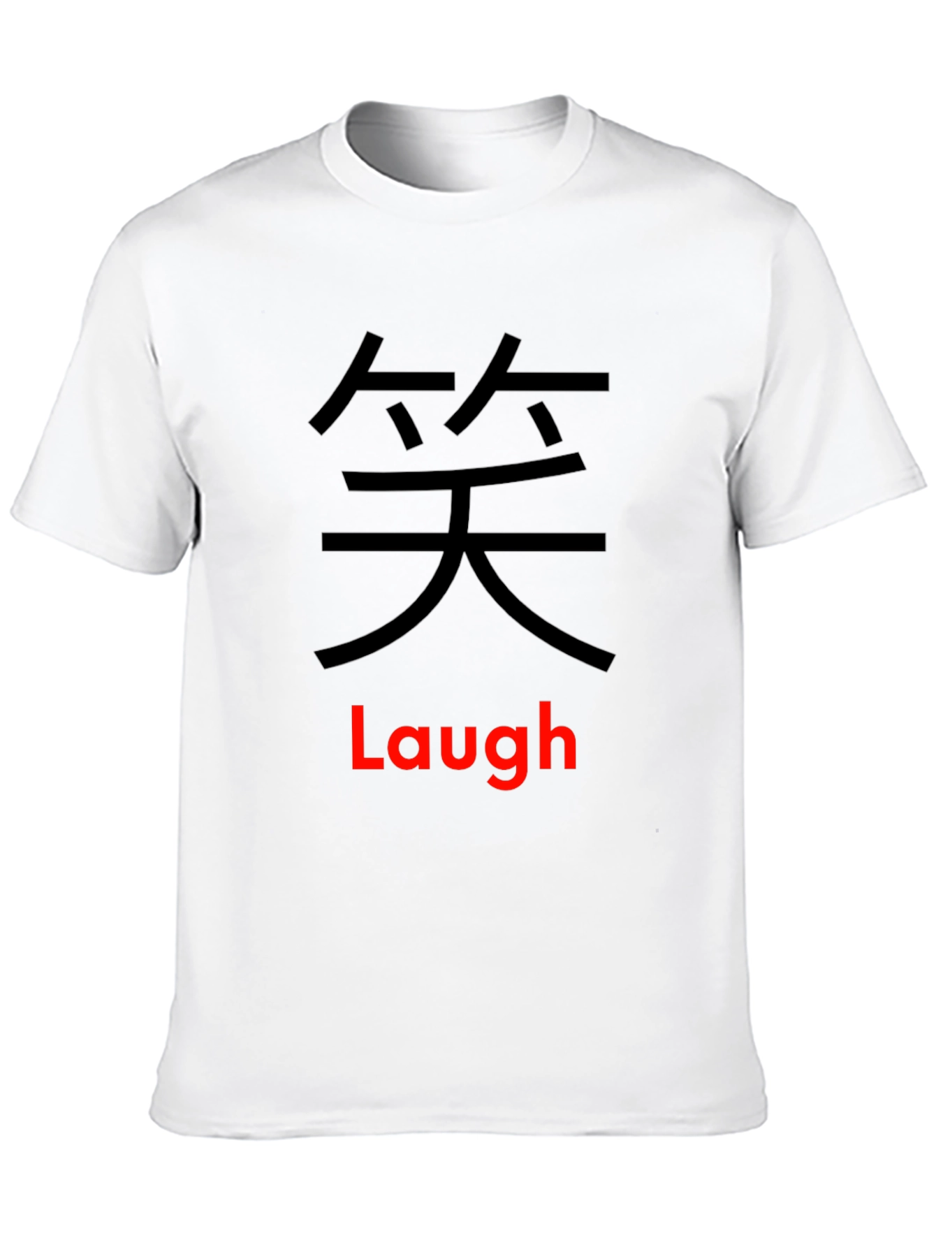 Laugh Graphic Tee - Black Cotton Comfort
