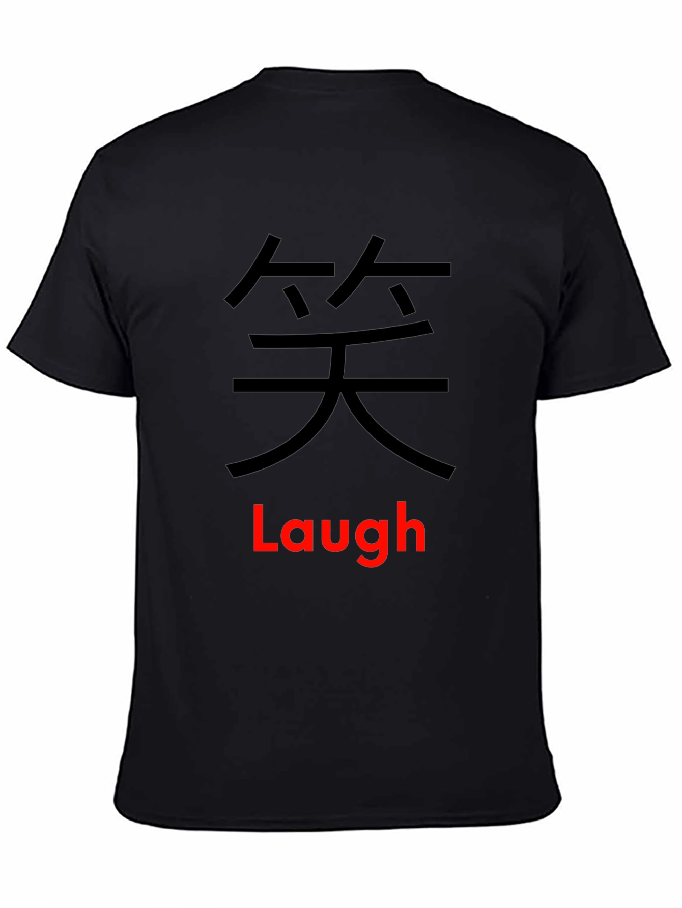 Laugh Graphic Tee - Black Cotton Comfort