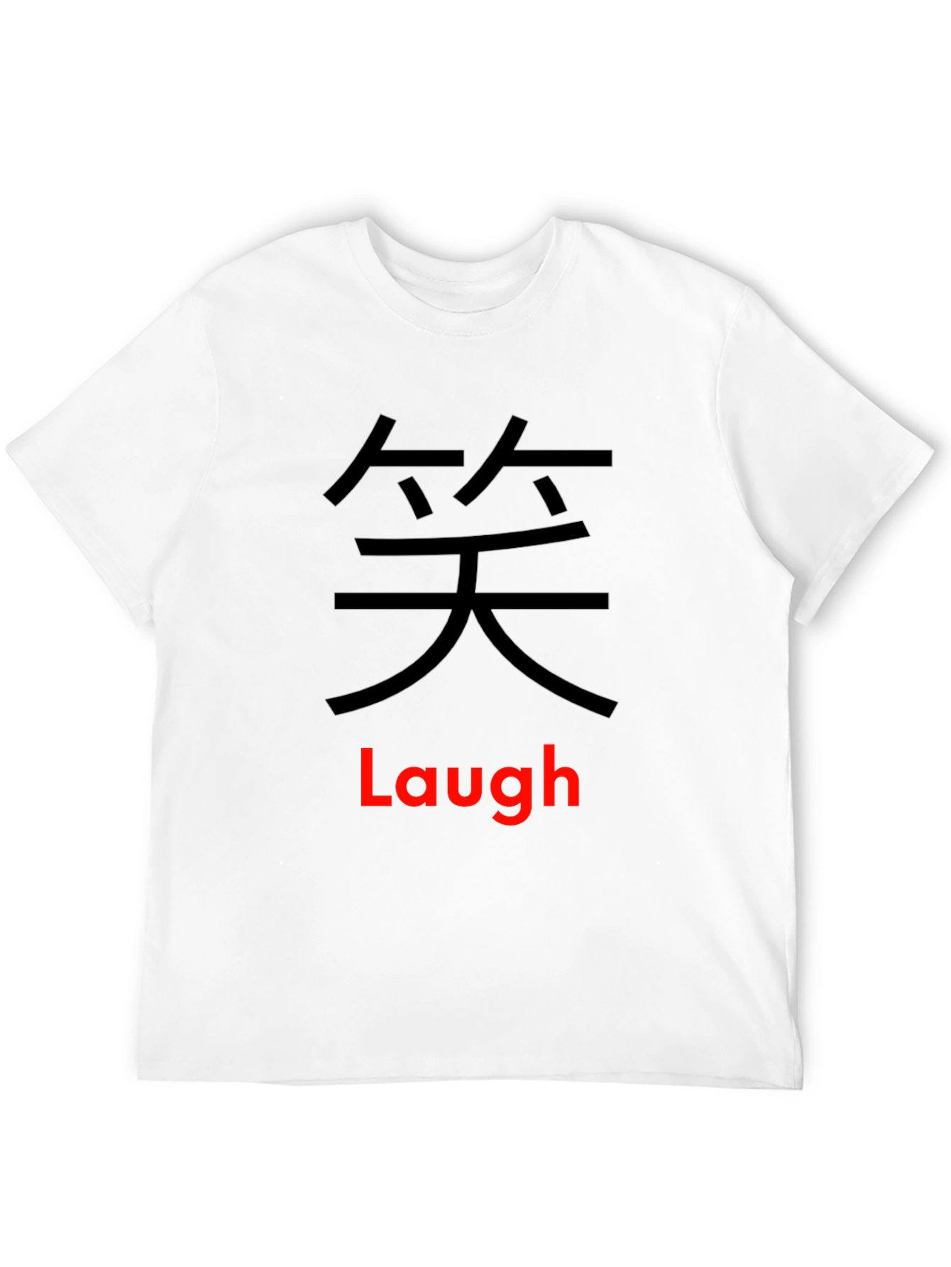 Laugh Graphic Tee - Black Cotton Comfort