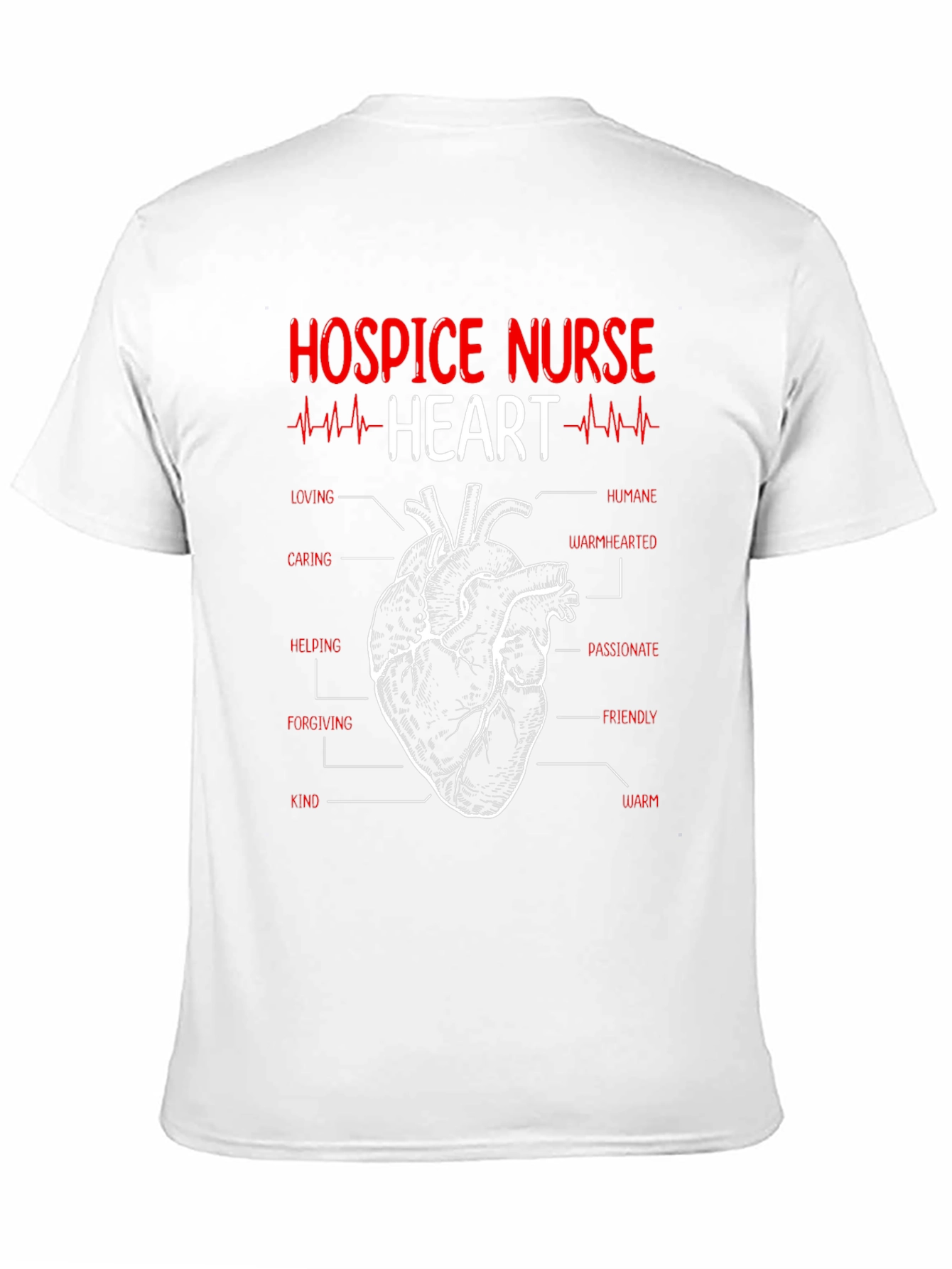 Hospice Nurse Heart Anatomy T-Shirt