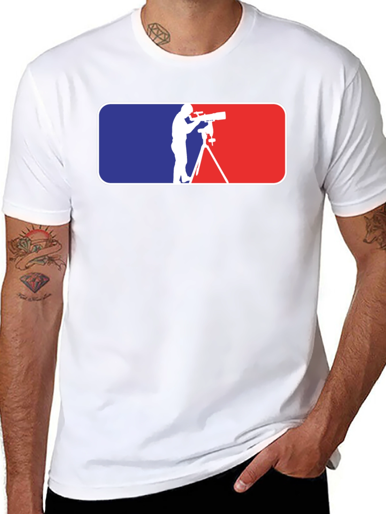 Astronomer T-Shirt: Stars & Telescopes