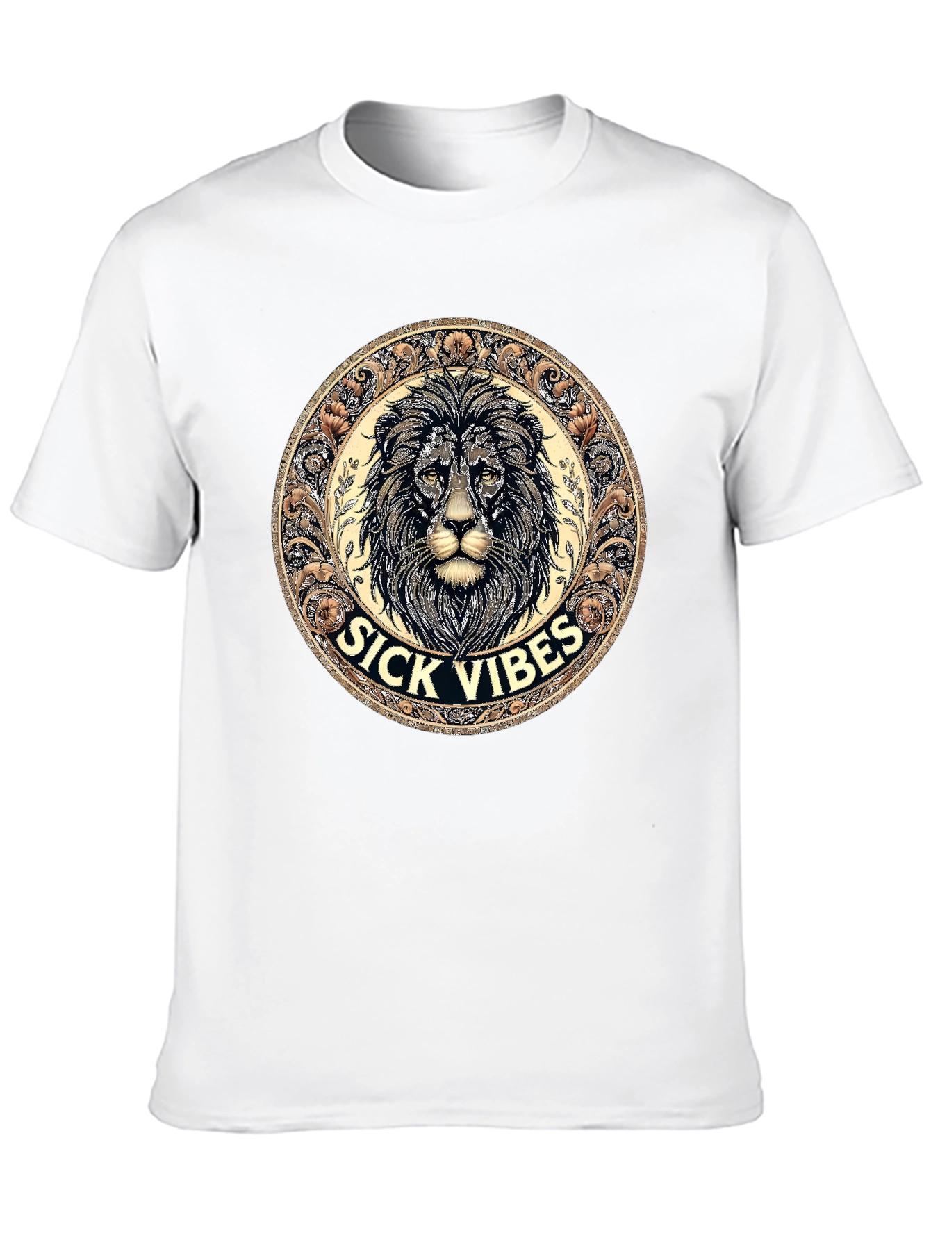 Sick Vibes Lion Graphic Tee - Black