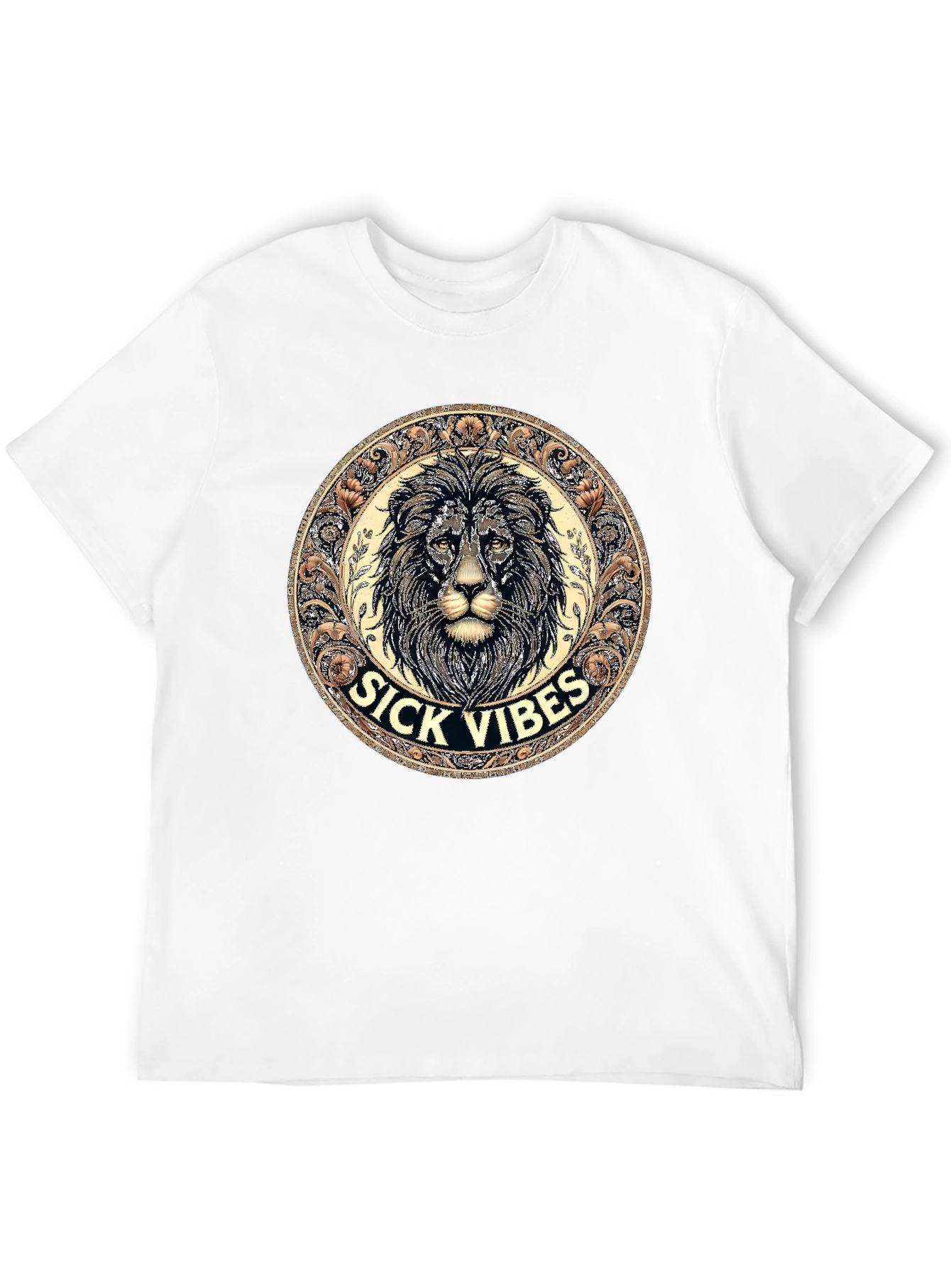 Sick Vibes Lion Graphic Tee - Black