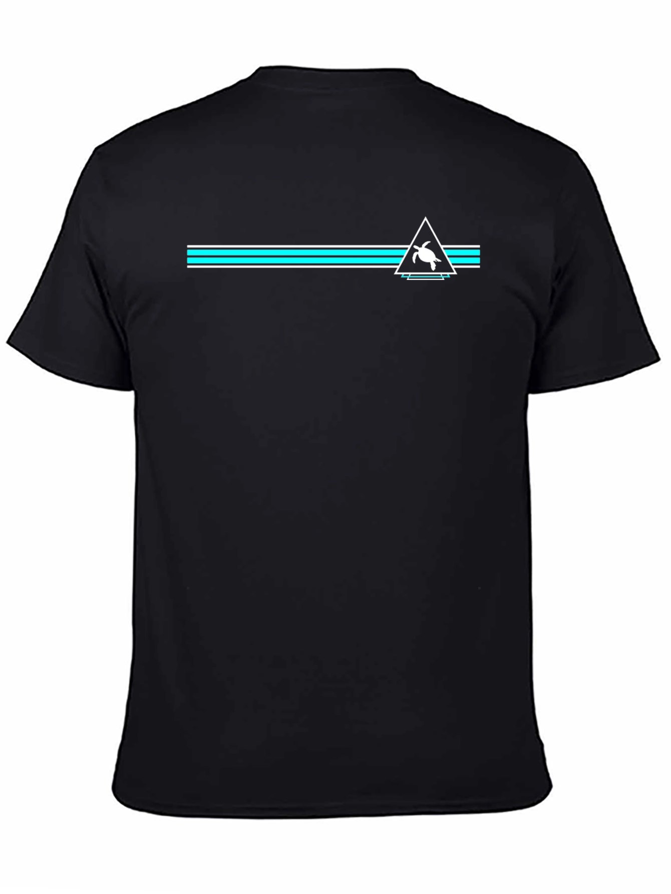 Turtle Triangle Graphic Tee - Black