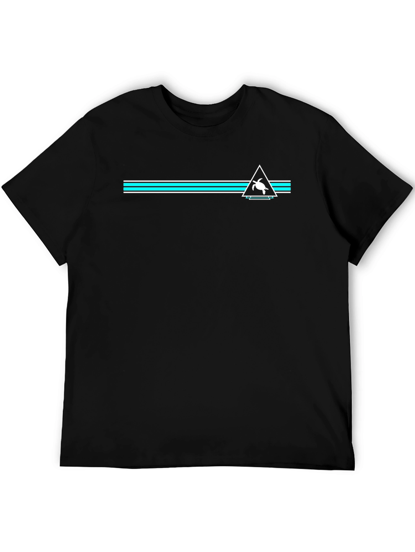 Turtle Triangle Graphic Tee - Black