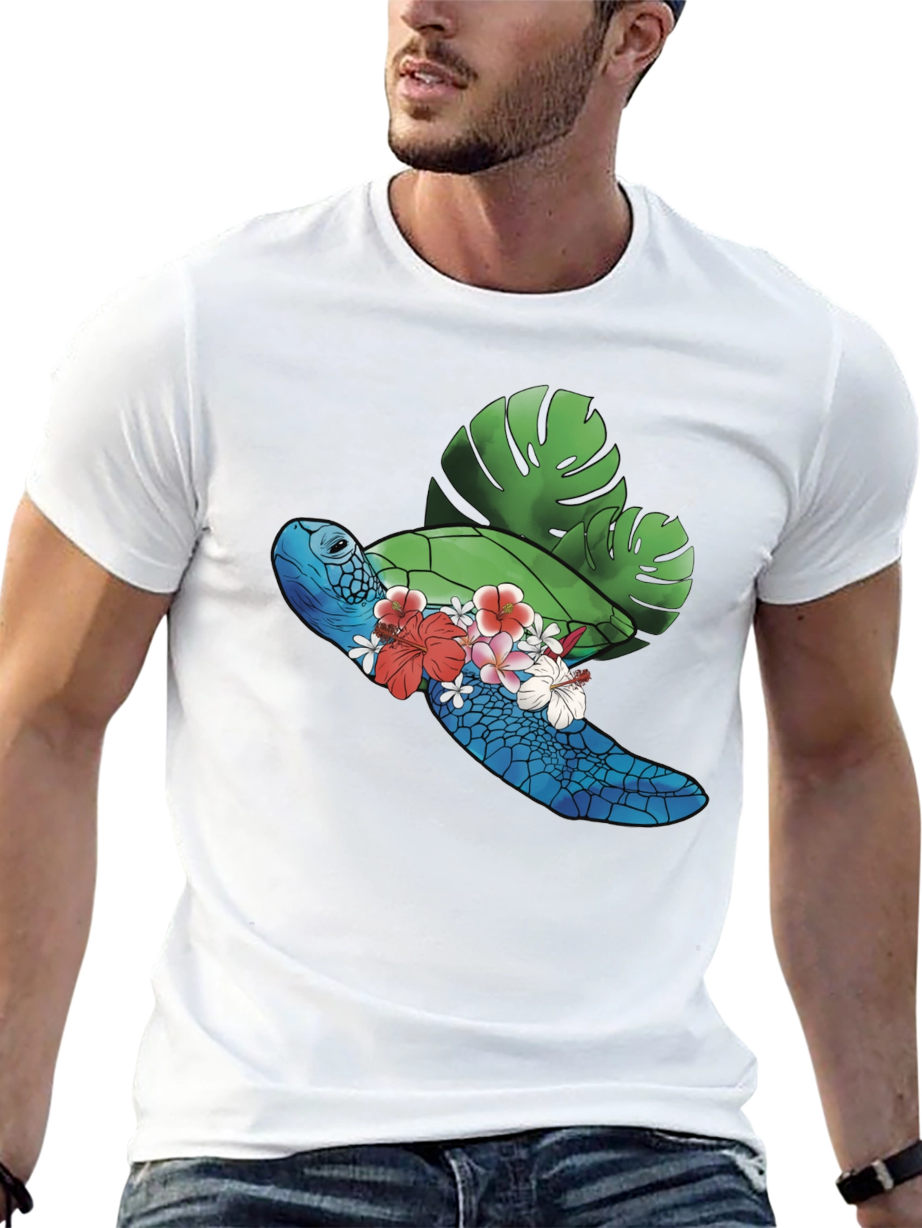 Tropical Turtle Graphic Tee