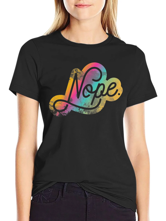 Nope Cloud Graphic Tee - Trendy Unisex Black T-Shirt