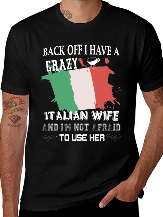 Funny Crazy Italian Wife Graphic Tee