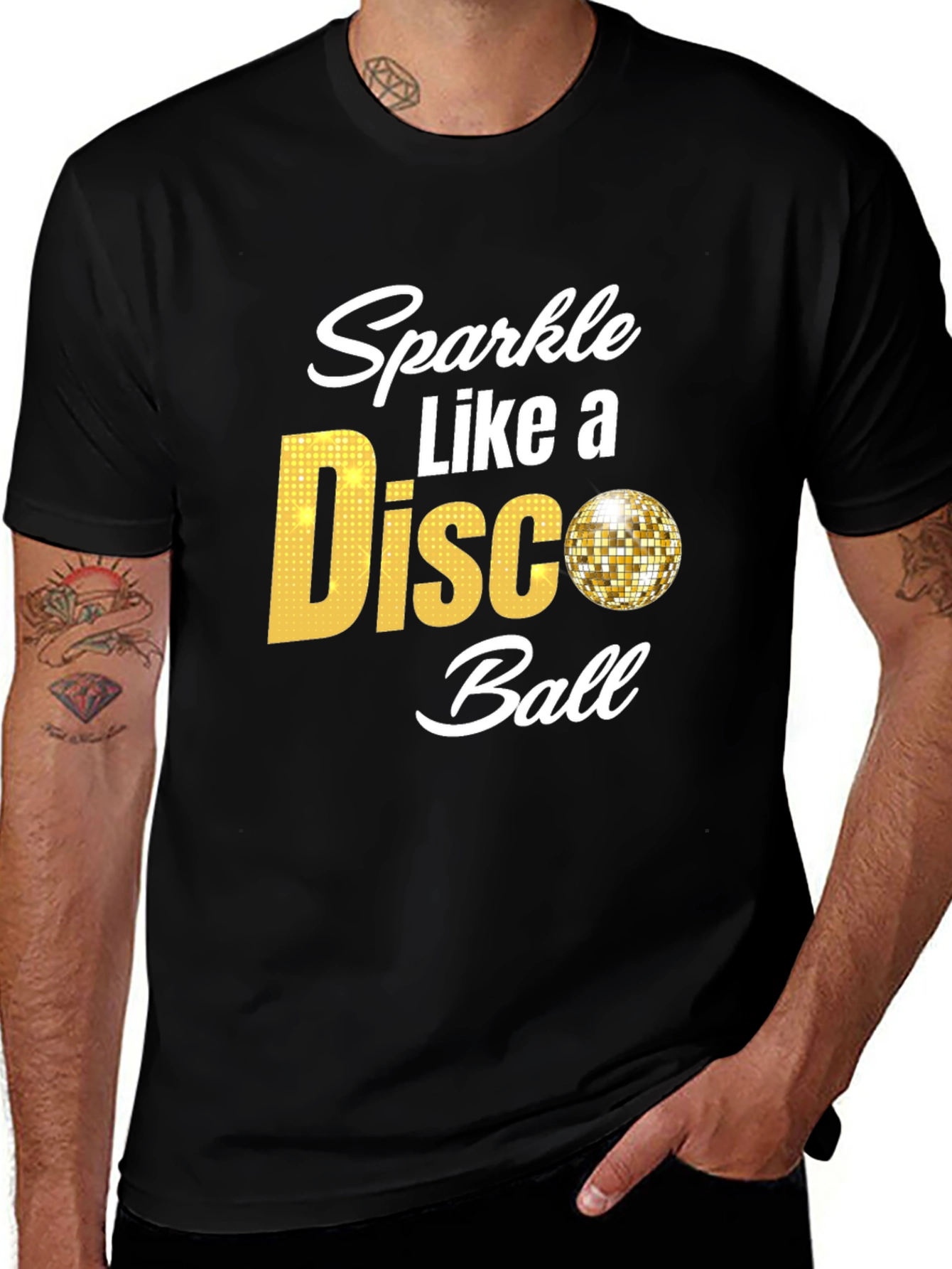 Sparkle Like a Disco Ball Black T-Shirt