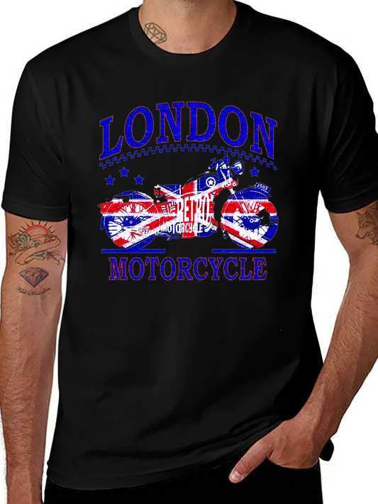 London Retro Motorcycle Graphic T-Shirt