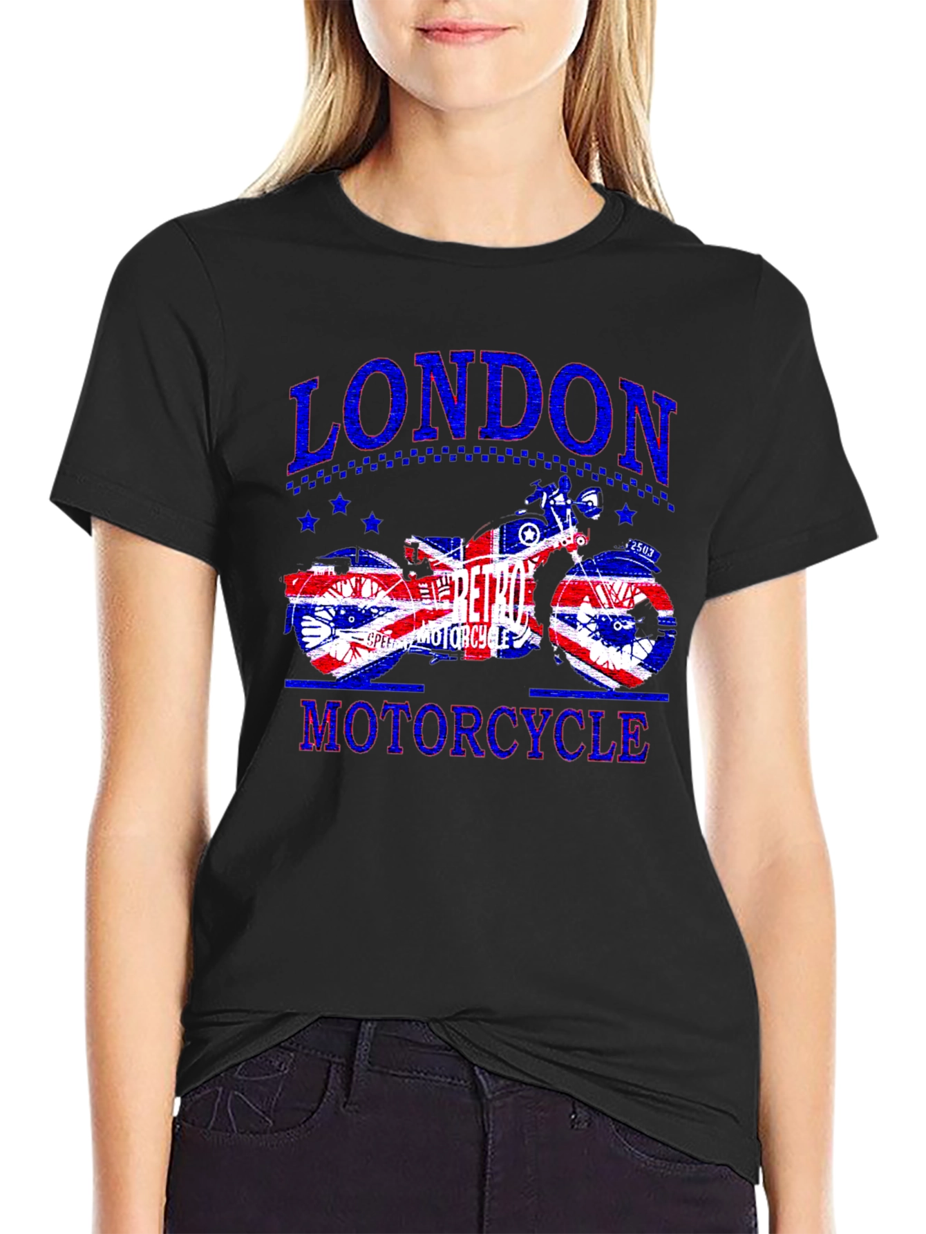 London Retro Motorcycle Graphic T-Shirt