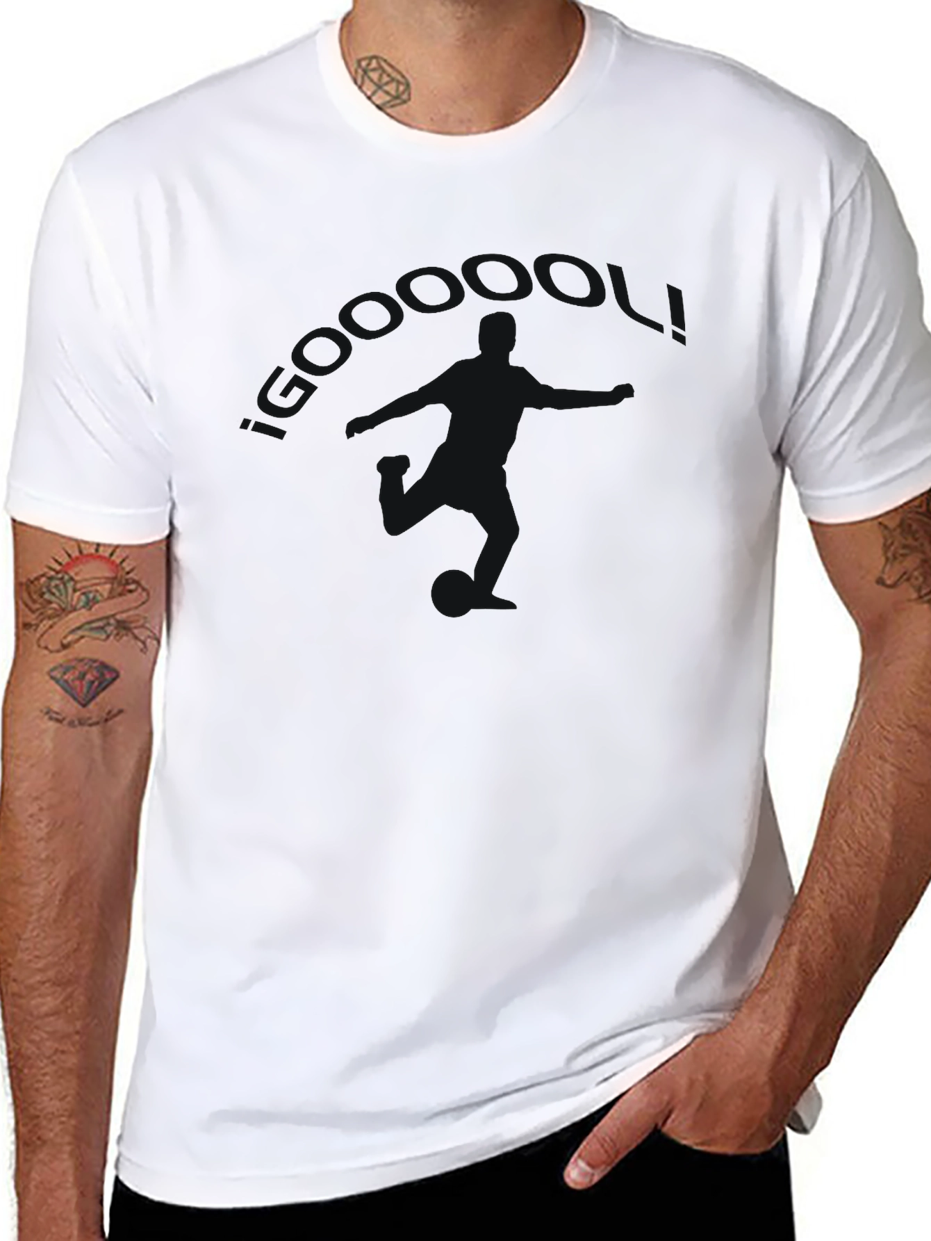 Mens Classic Black Crew Neck T-Shirt