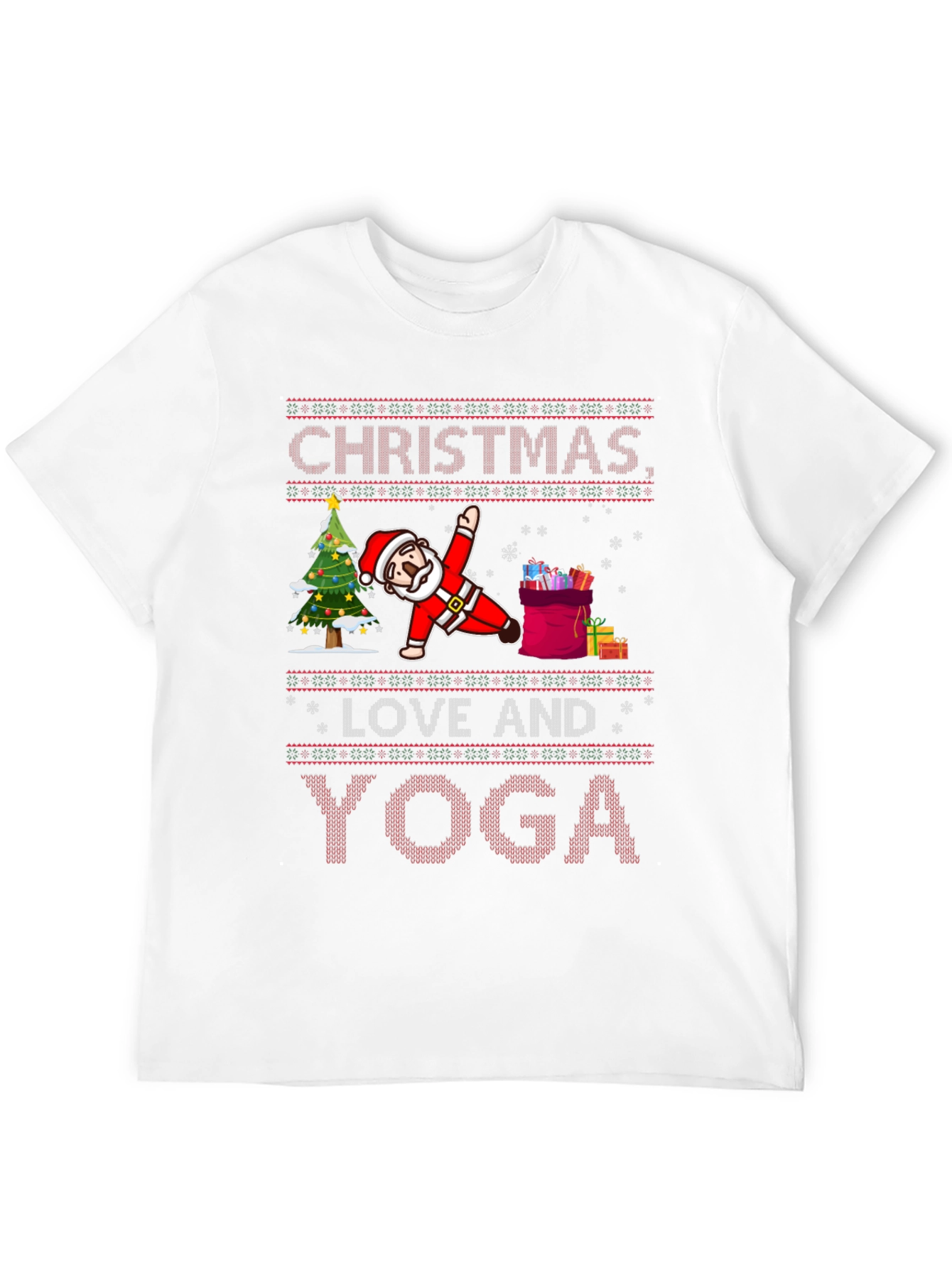 Christmas Love and Yoga Graphic Tee