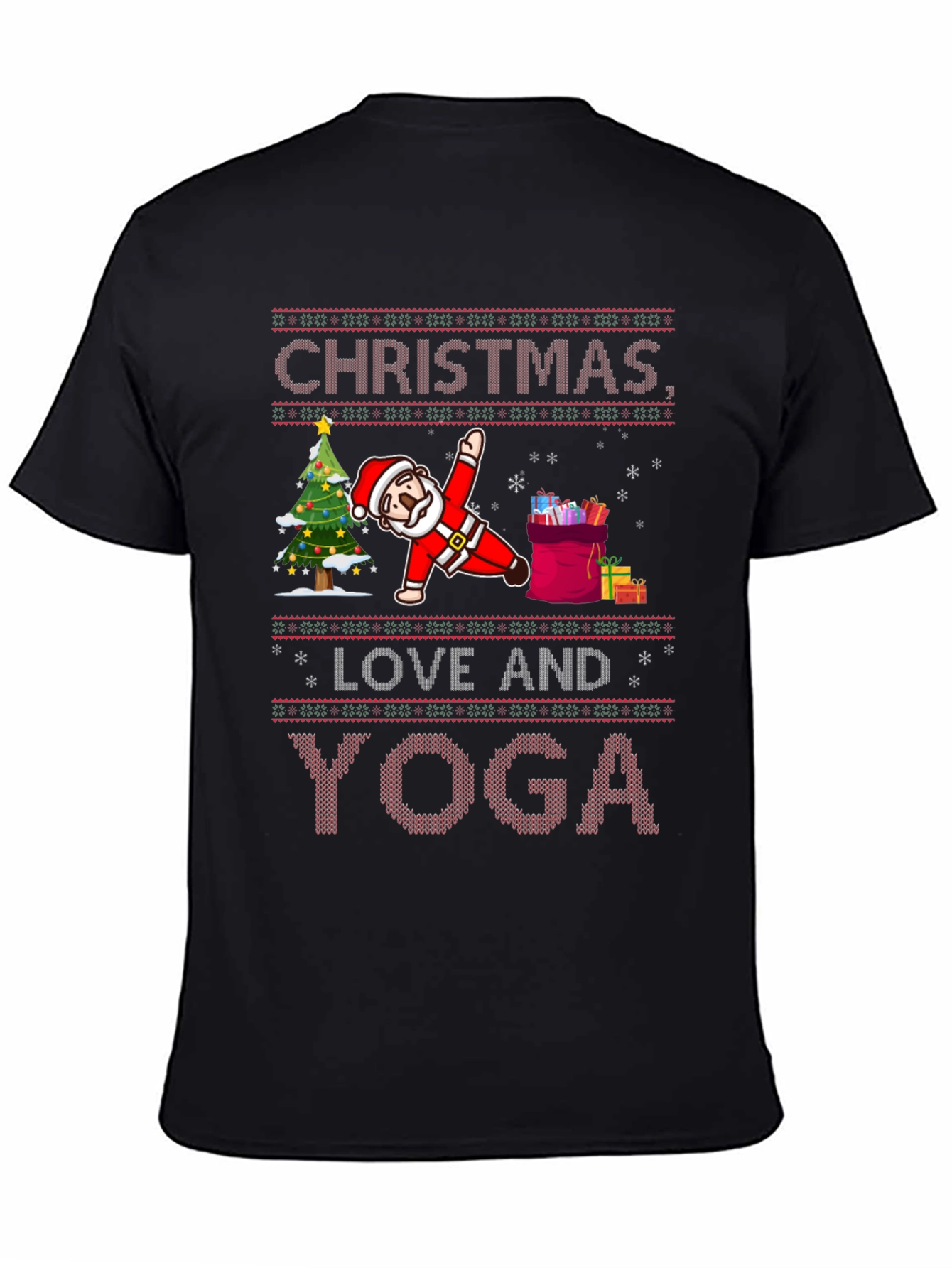 Christmas Love and Yoga Graphic Tee