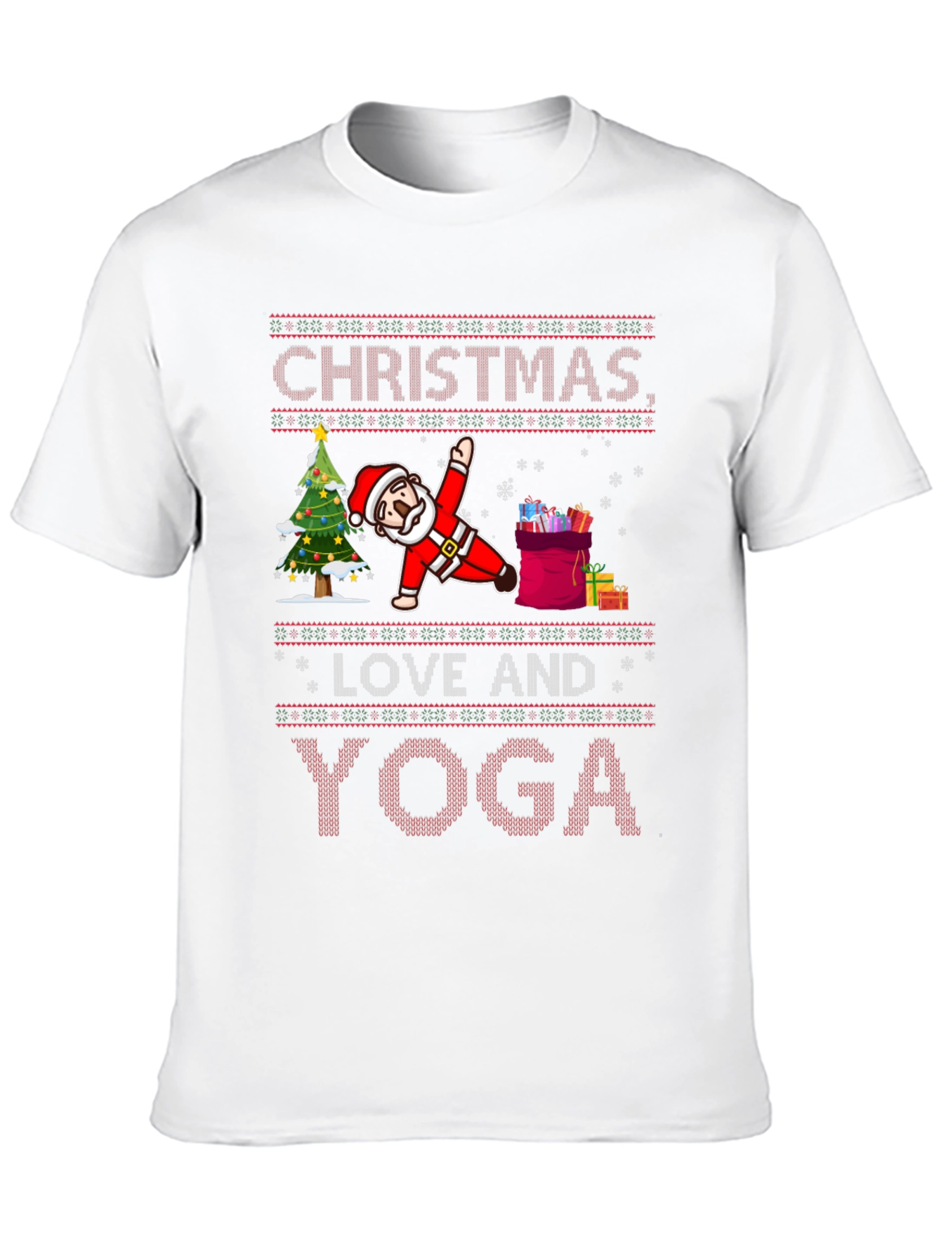Christmas Love and Yoga Graphic Tee