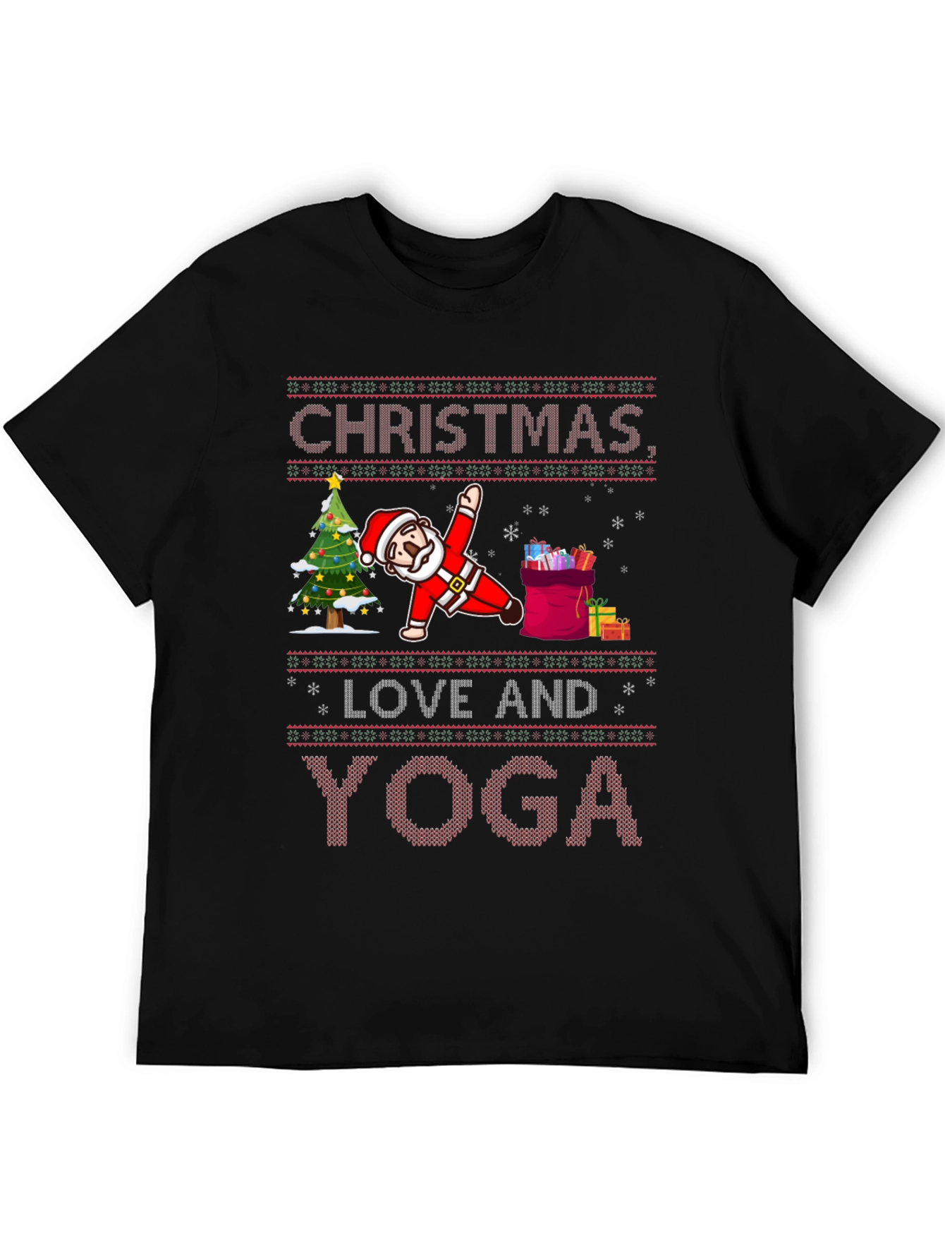 Christmas Love and Yoga Graphic Tee
