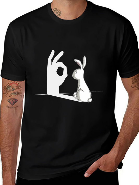 Rabbit Shadow Illusion Graphic Tee