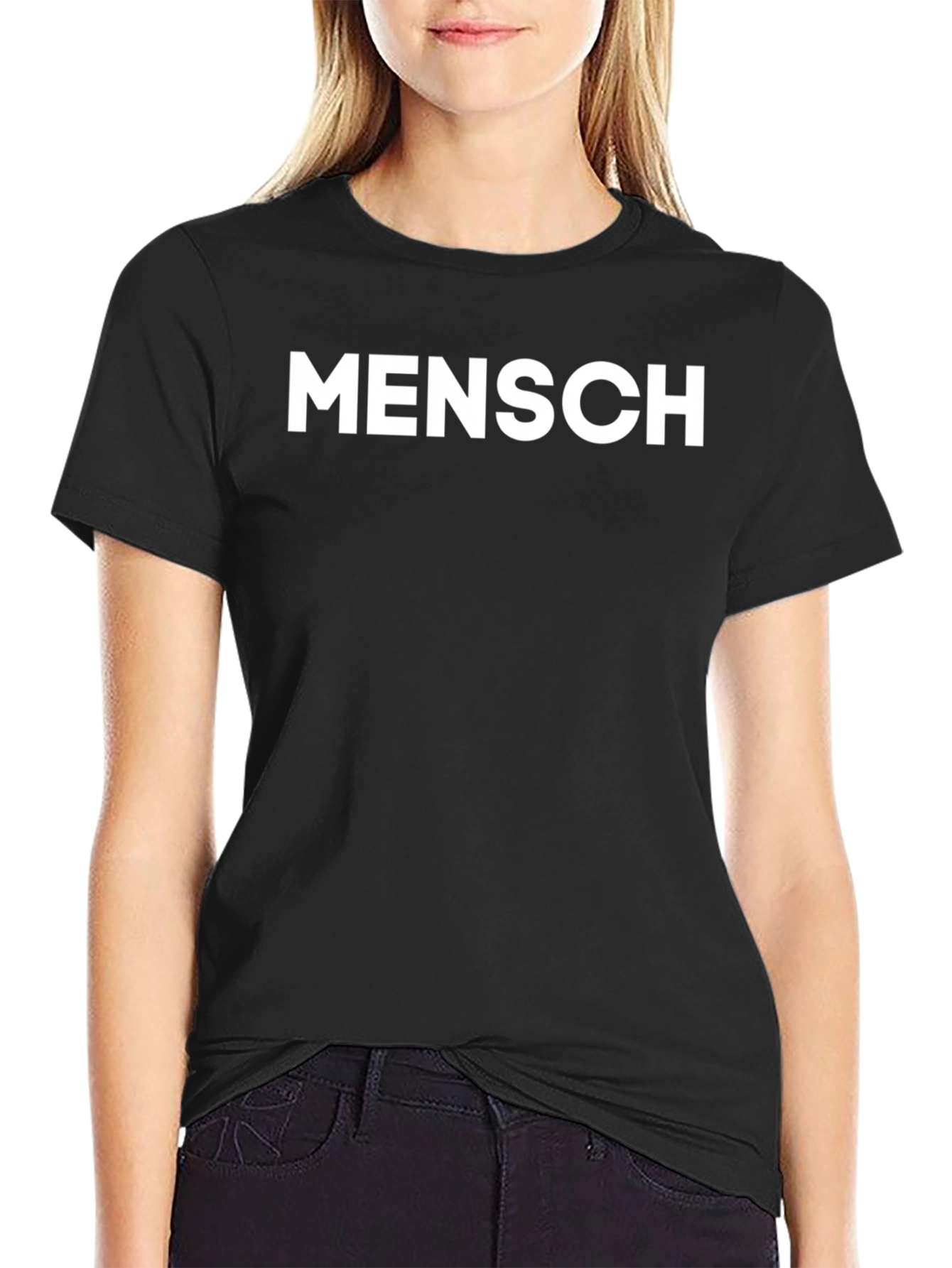 Mensch T-Shirt - Classic Black Graphic Tee
