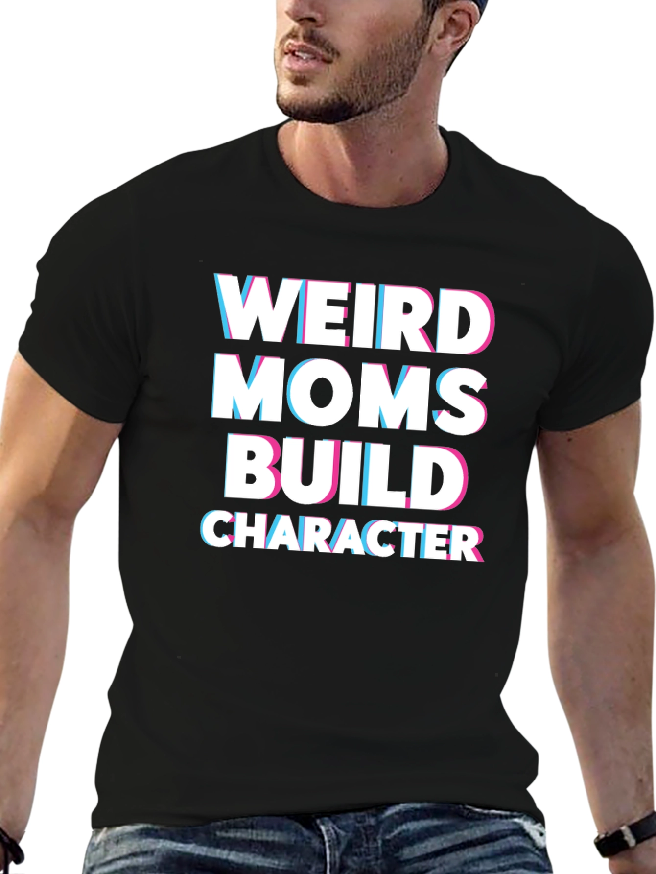 Weird Moms Build Character Graphic T-Shirt