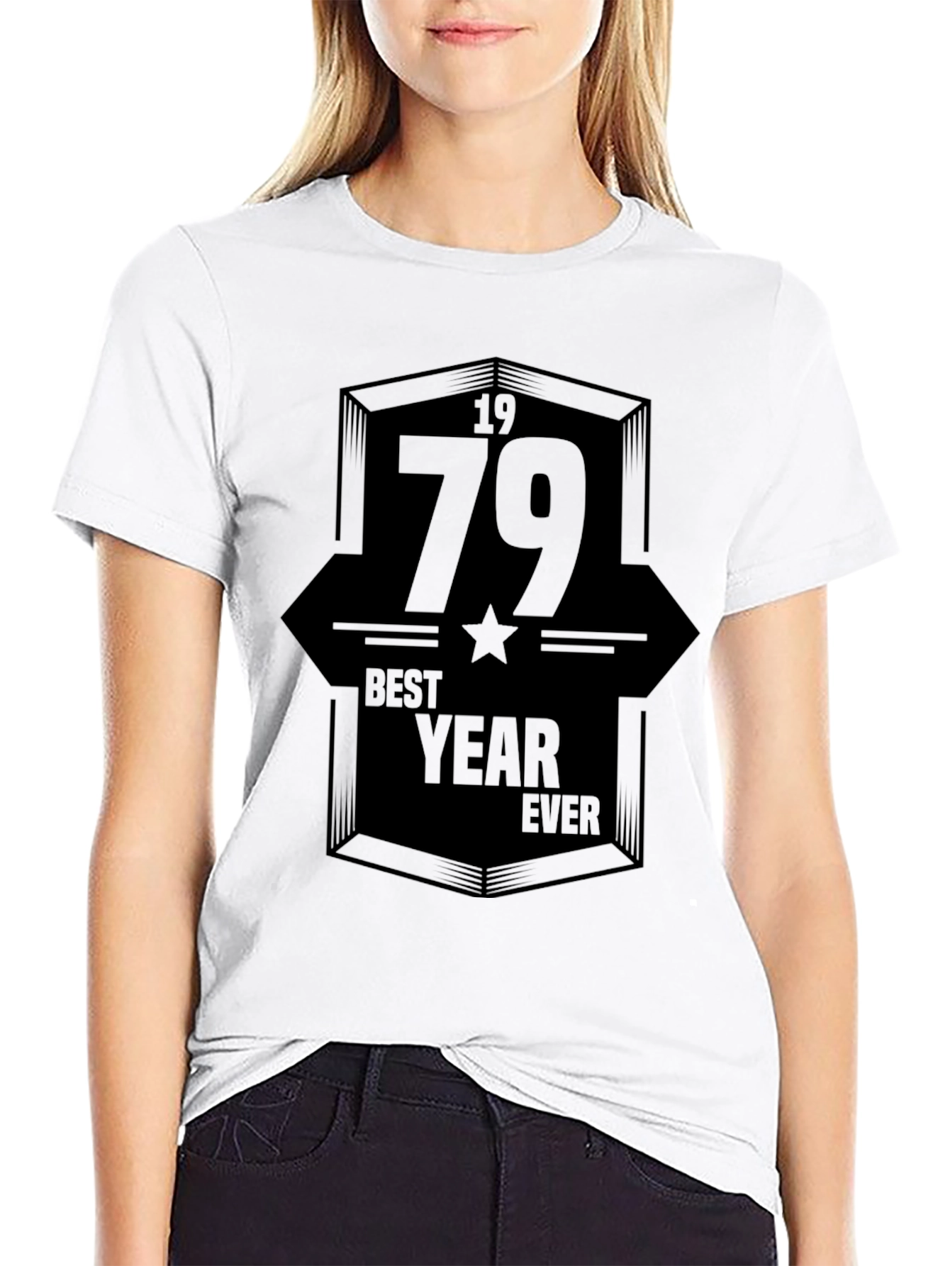 1979 Best Year Ever Graphic T-Shirt - Black