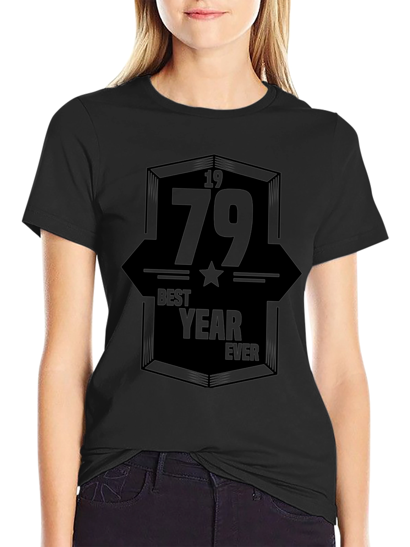 1979 Best Year Ever Graphic T-Shirt - Black