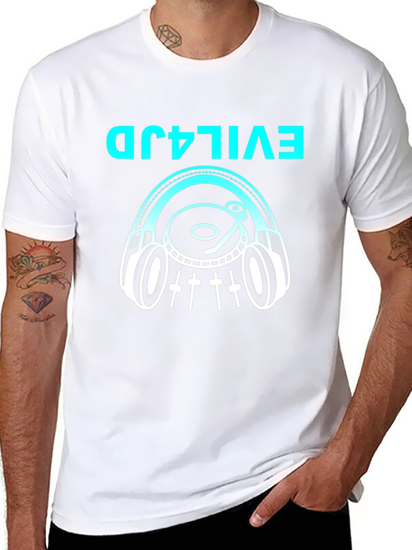 Evil4JD DJ Graphic Tee - Music Lovers T-Shirt