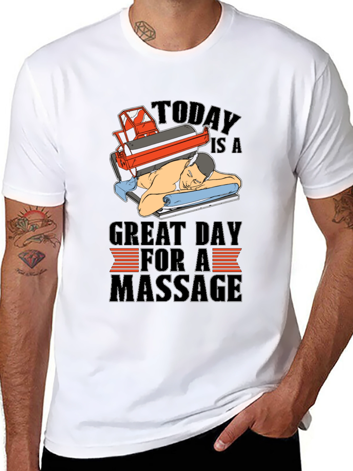 Massage T-Shirt - Relax Its a Great Day!