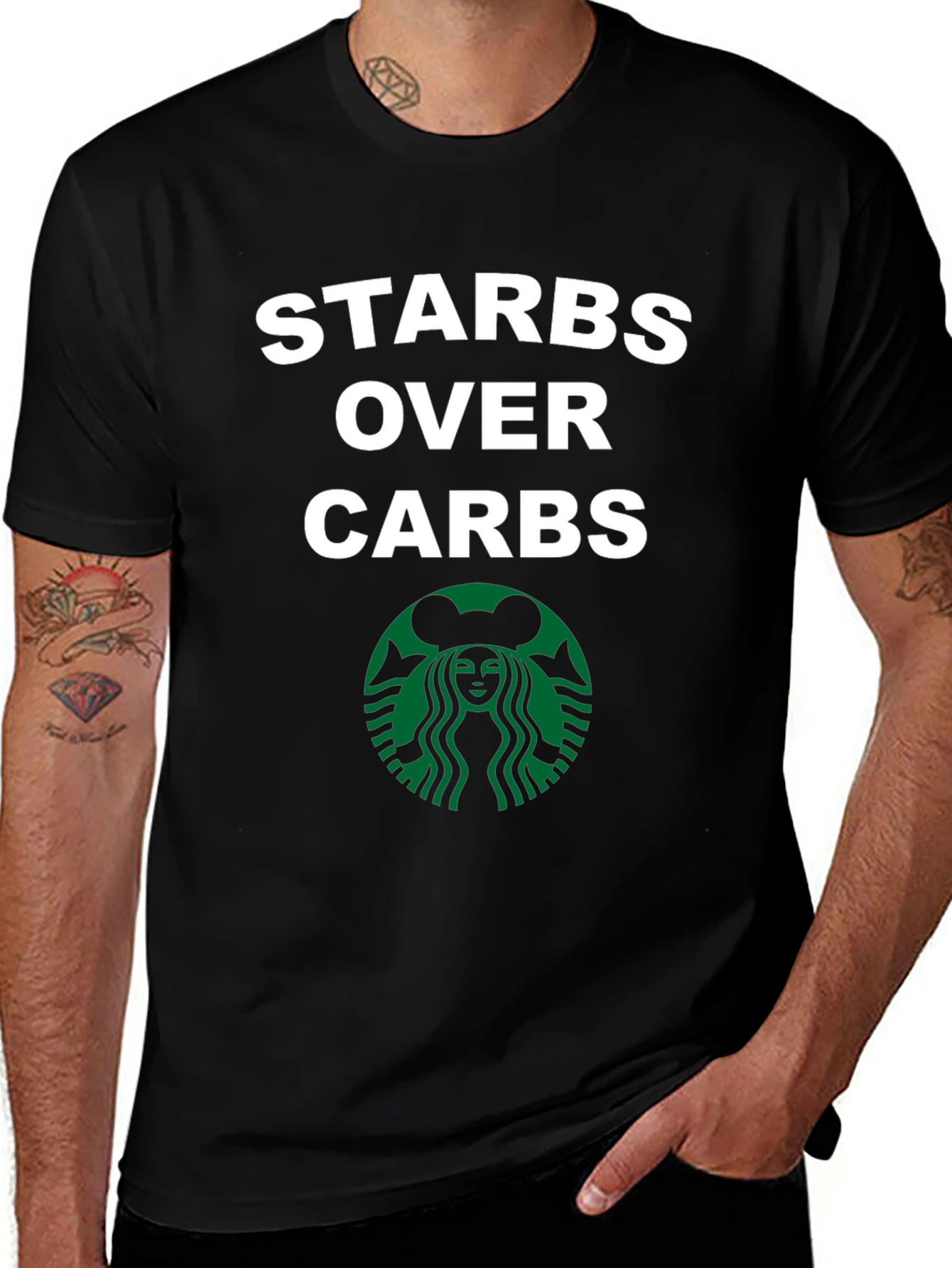 Starbs Over Carbs T-Shirt - Coffee Lover Tee