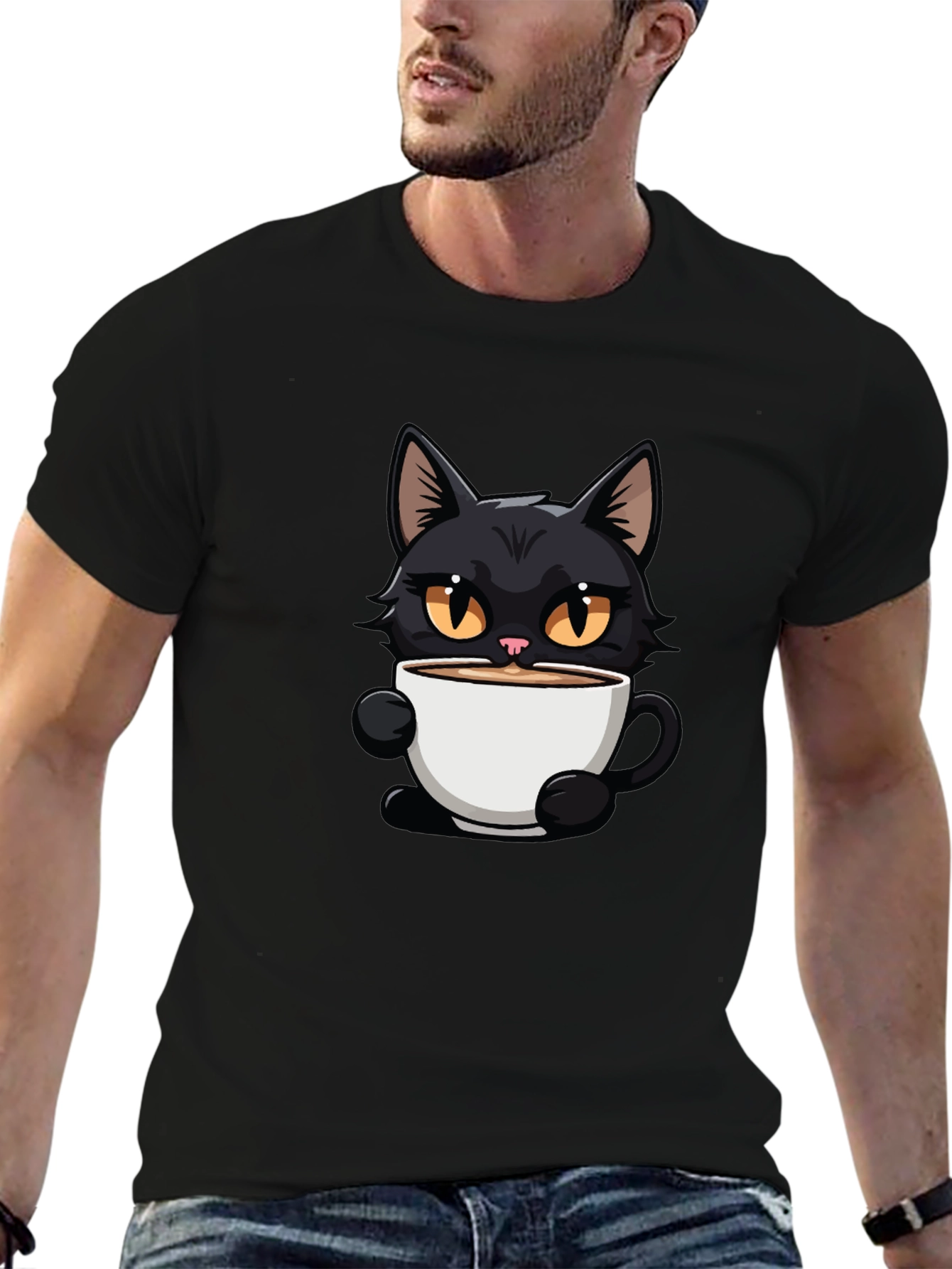Black Cat Coffee Graphic Tee
