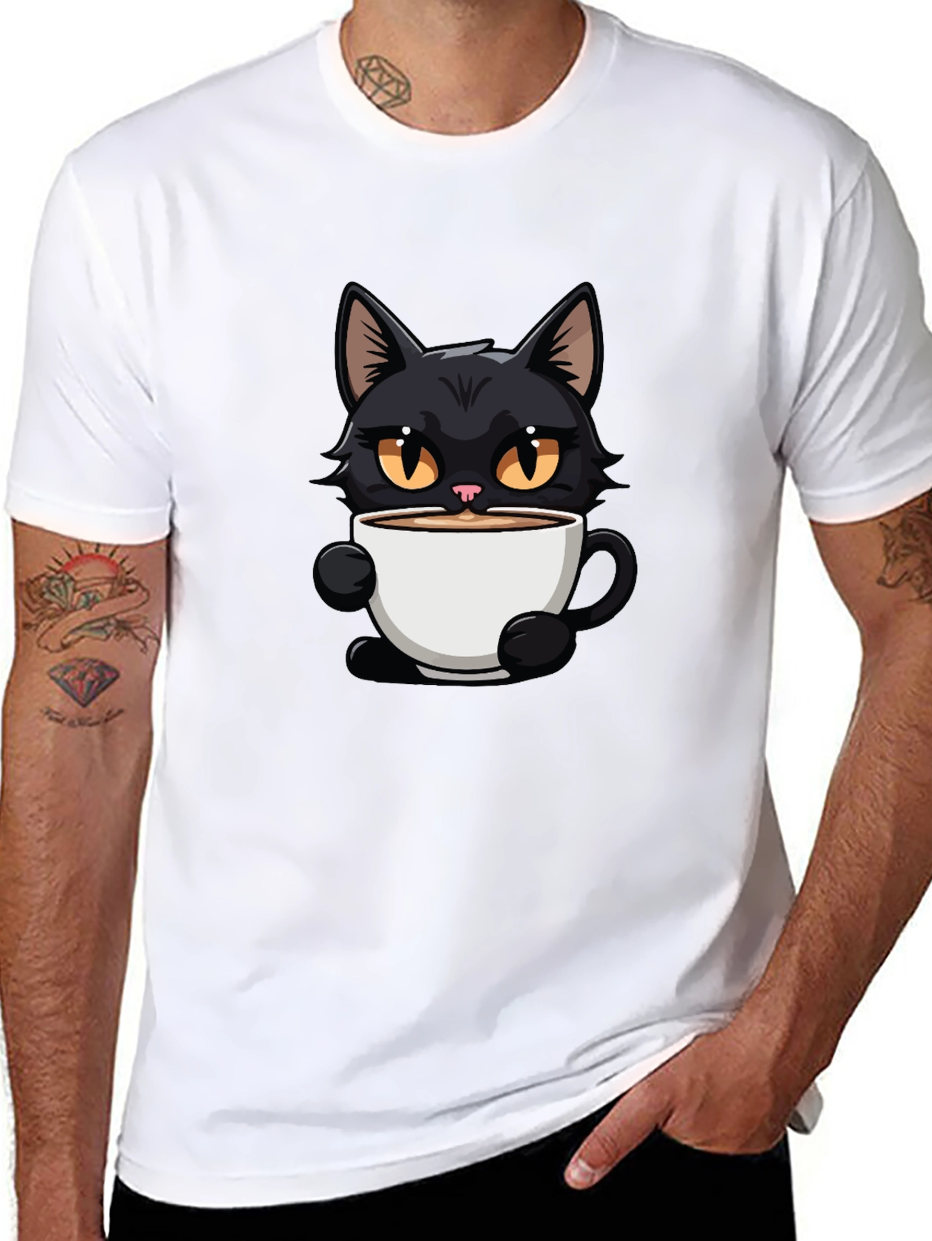 Black Cat Coffee Graphic Tee