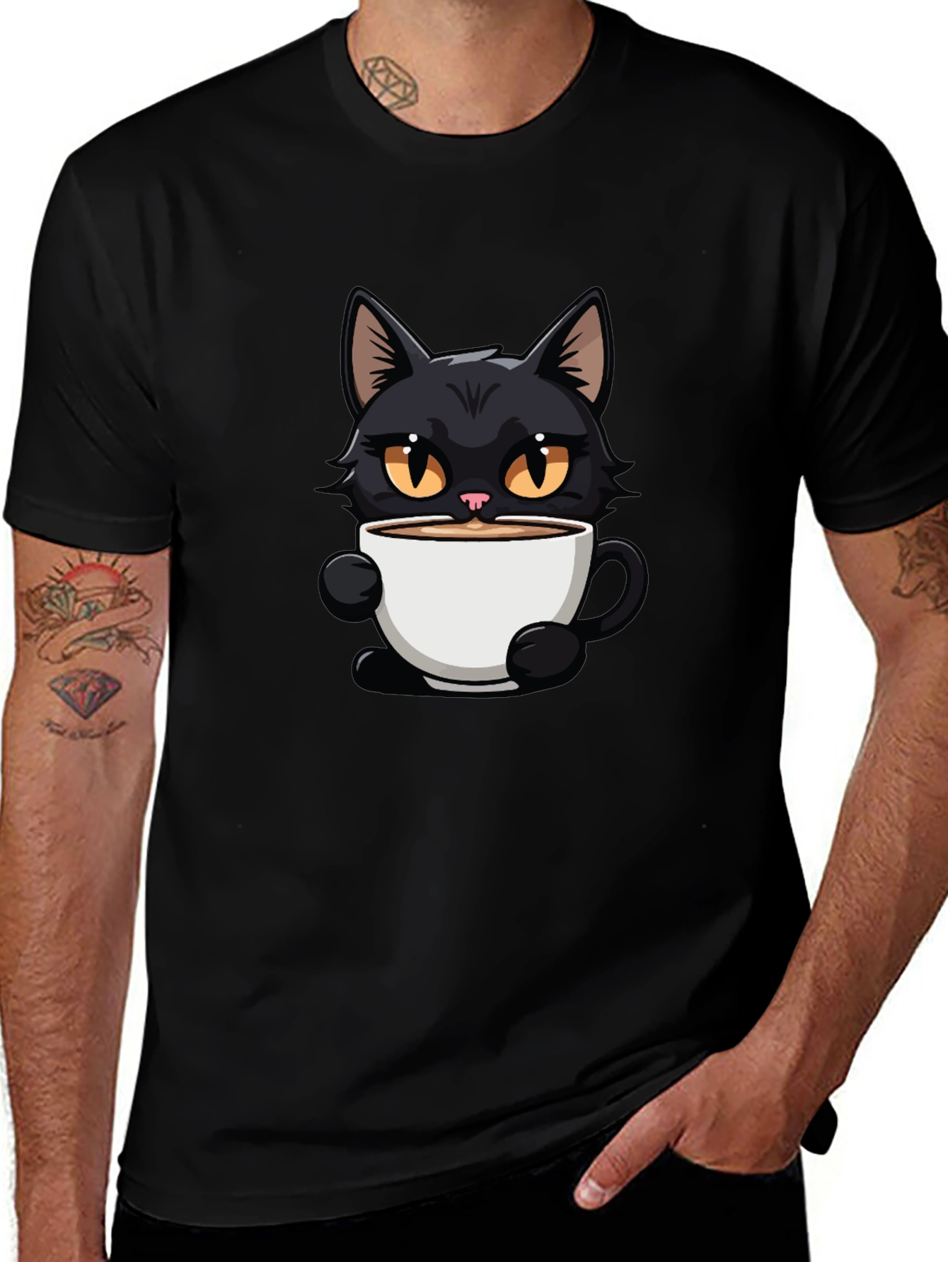 Black Cat Coffee Graphic Tee