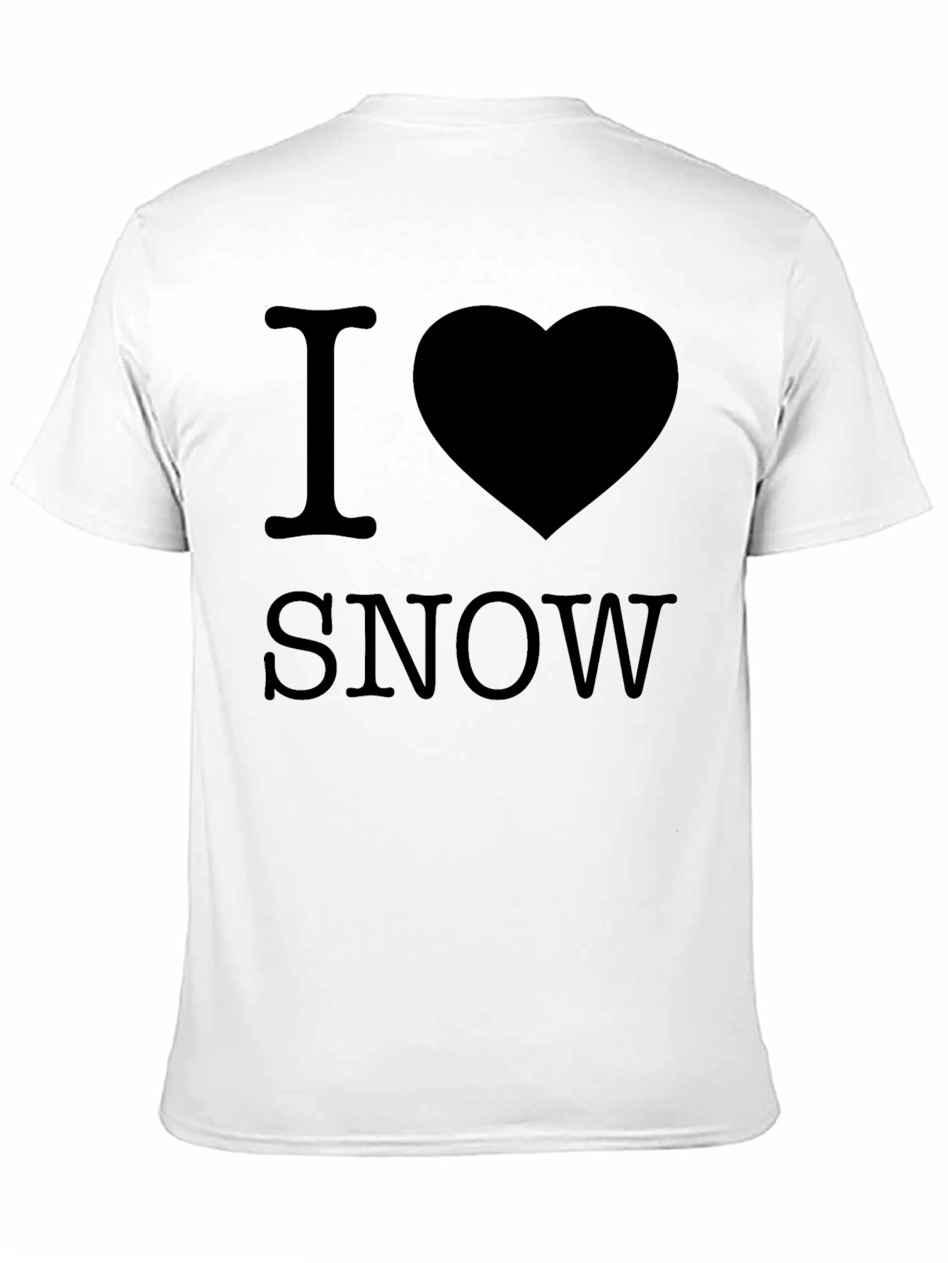 I Love Snow Black T-Shirt