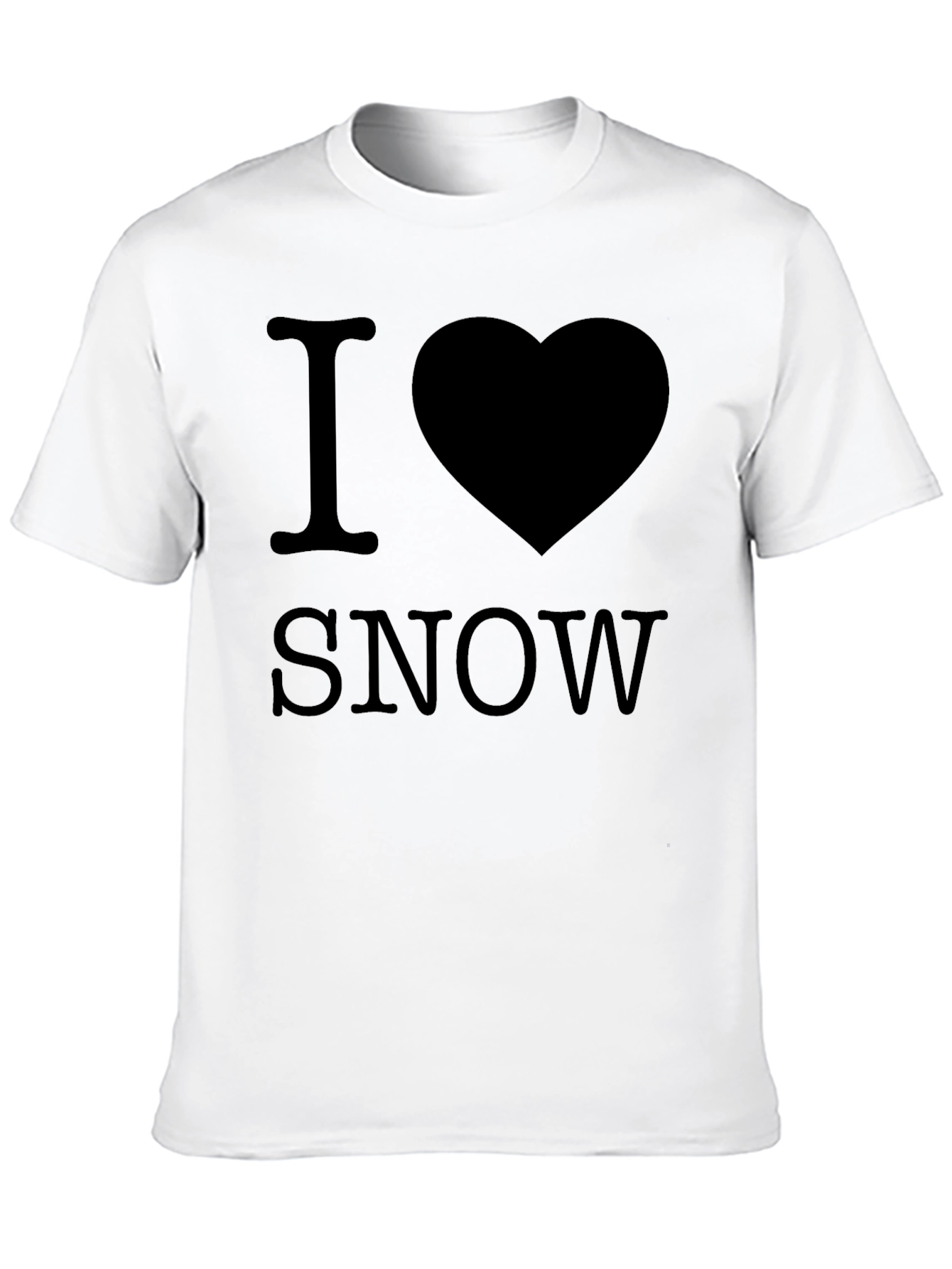 I Love Snow Black T-Shirt