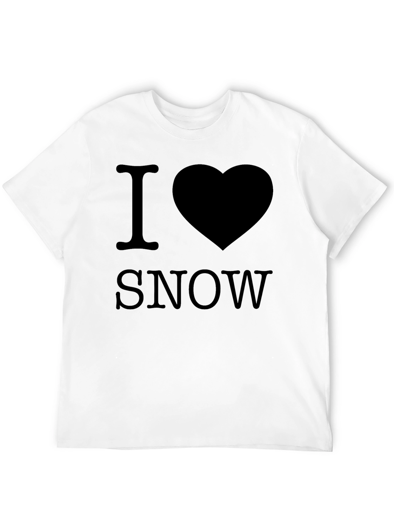 I Love Snow Black T-Shirt