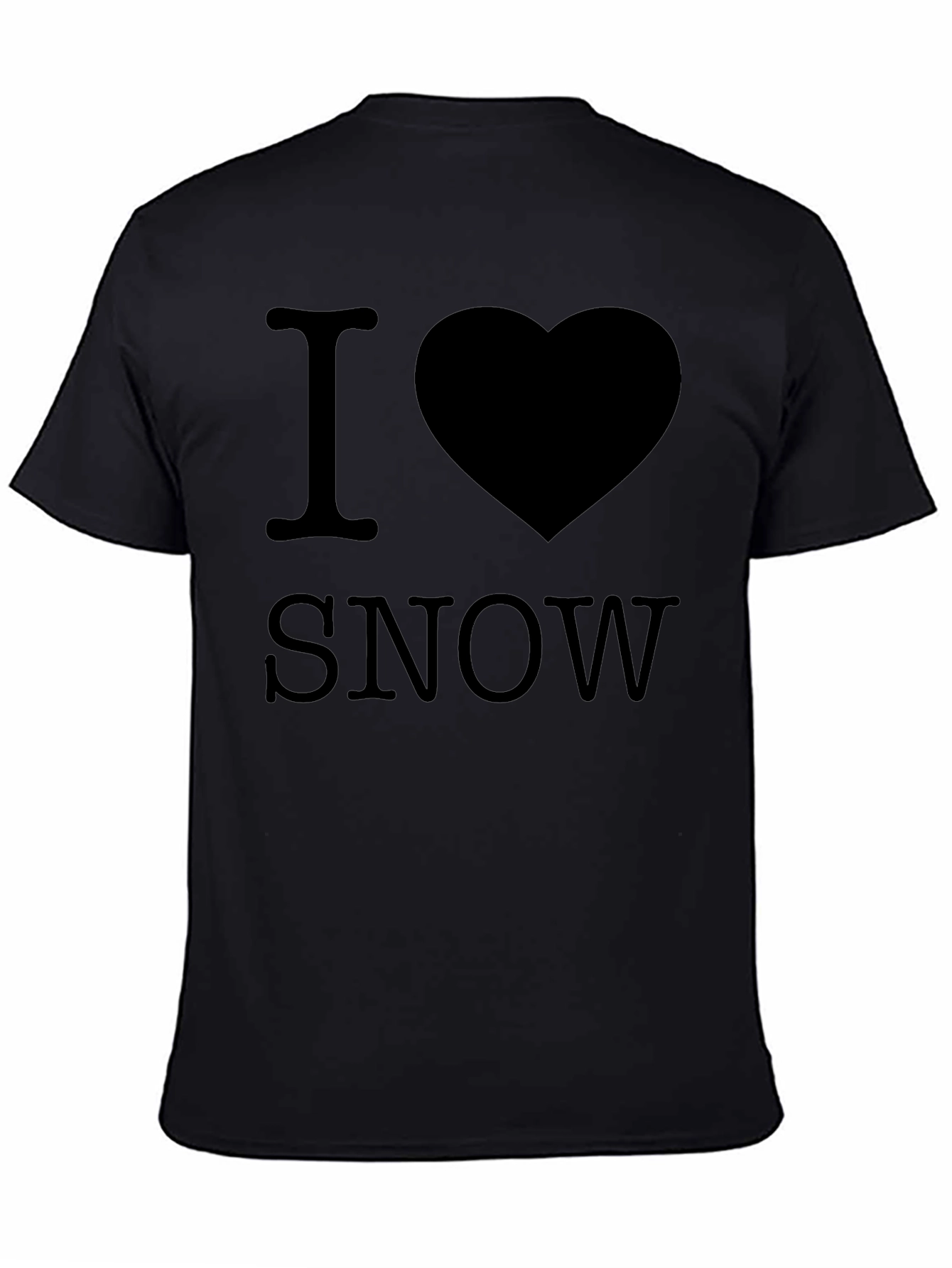 I Love Snow Black T-Shirt