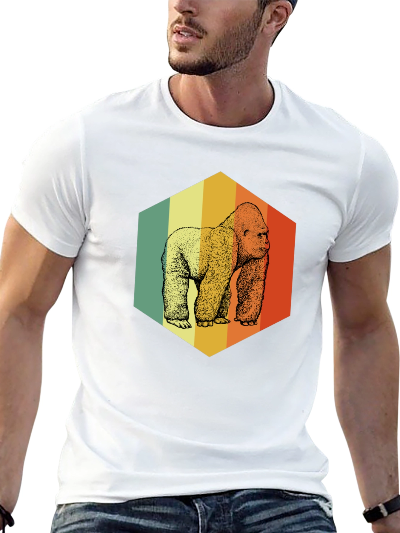 Retro Gorilla Graphic T-Shirt
