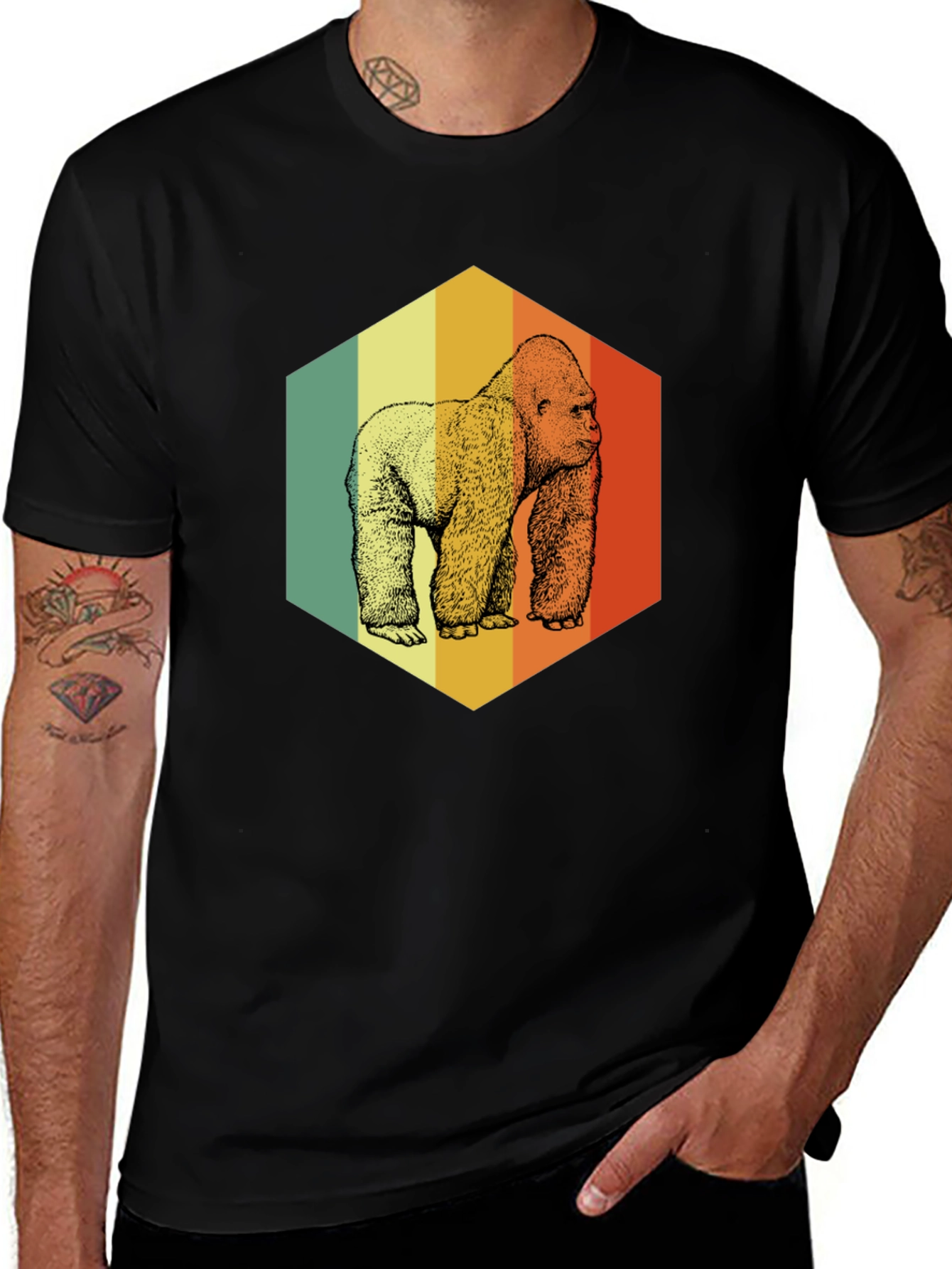 Retro Gorilla Graphic T-Shirt