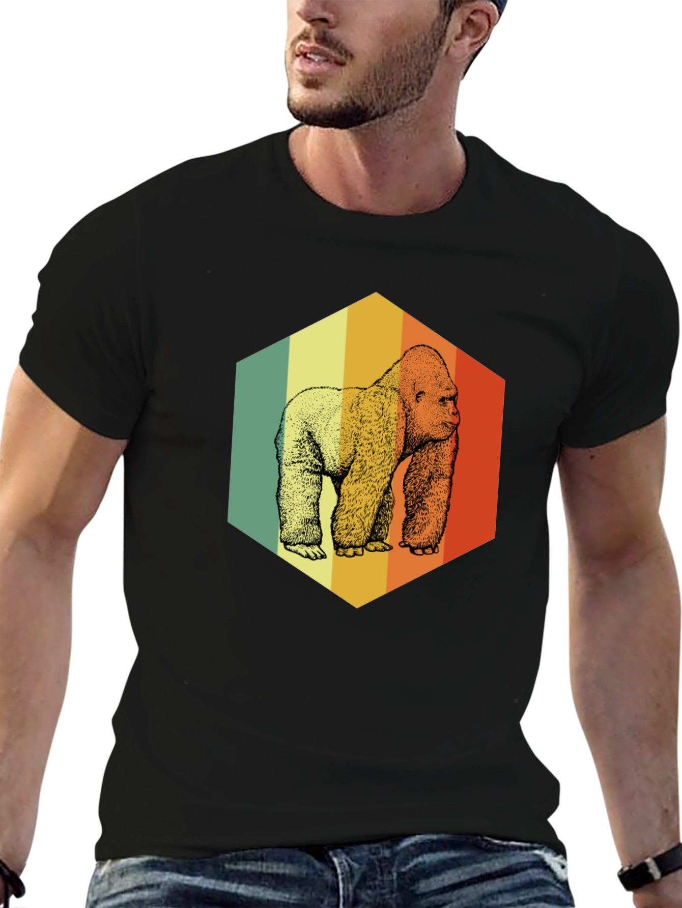 Retro Gorilla Graphic T-Shirt