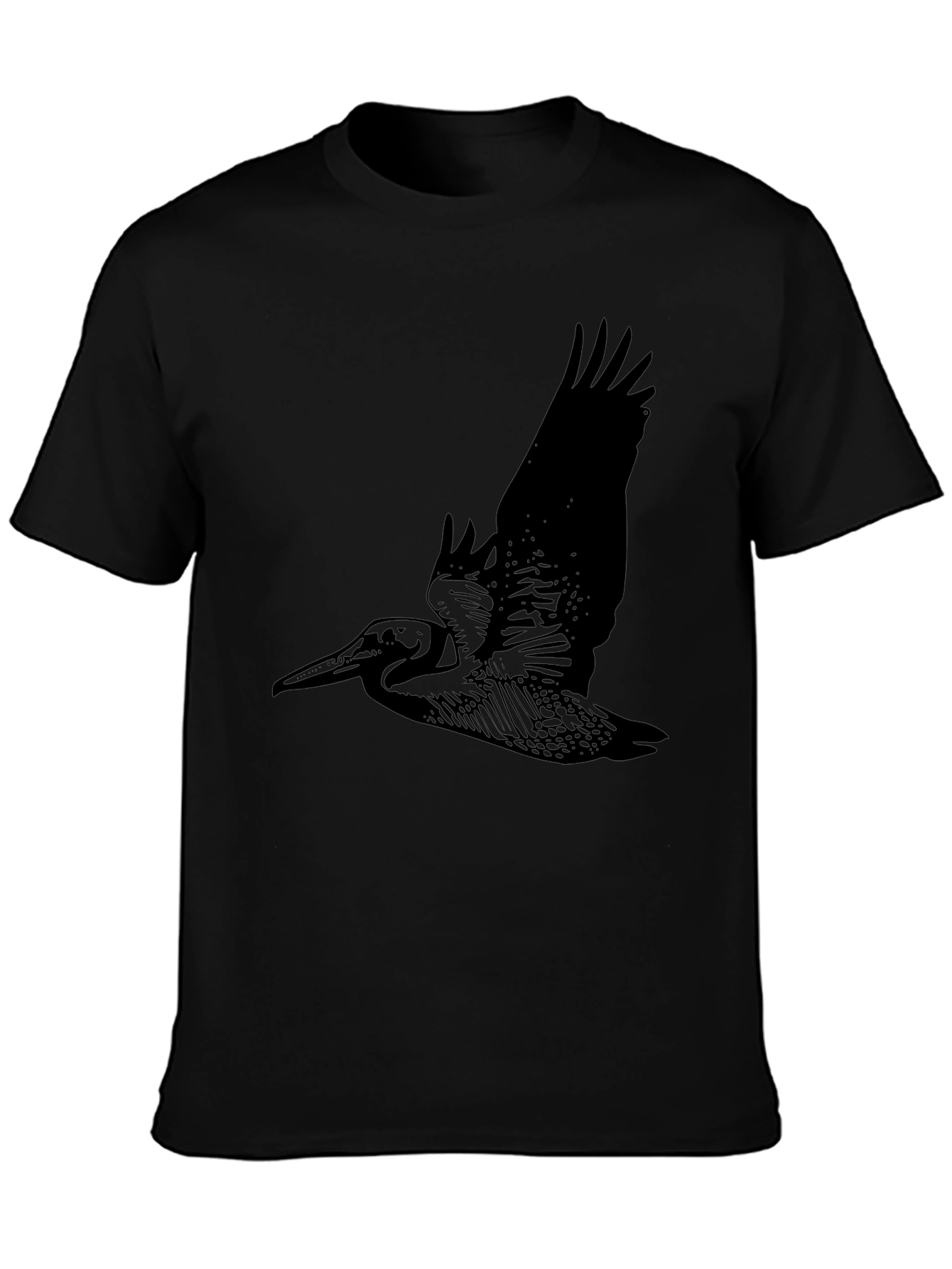 Pelican Graphic Tee - Black Cotton Bird Shirt
