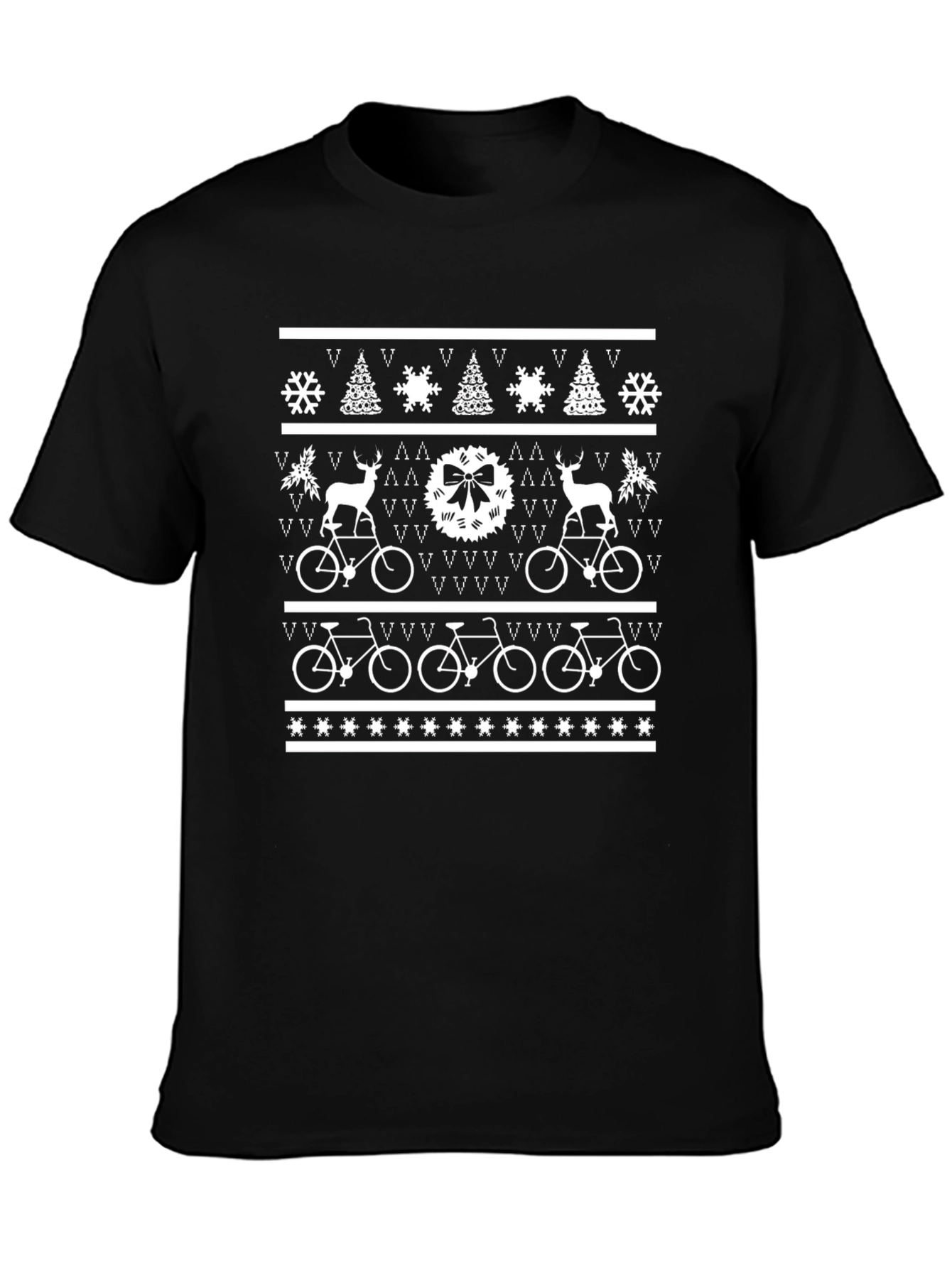 Holiday Bike Pattern T-Shirt