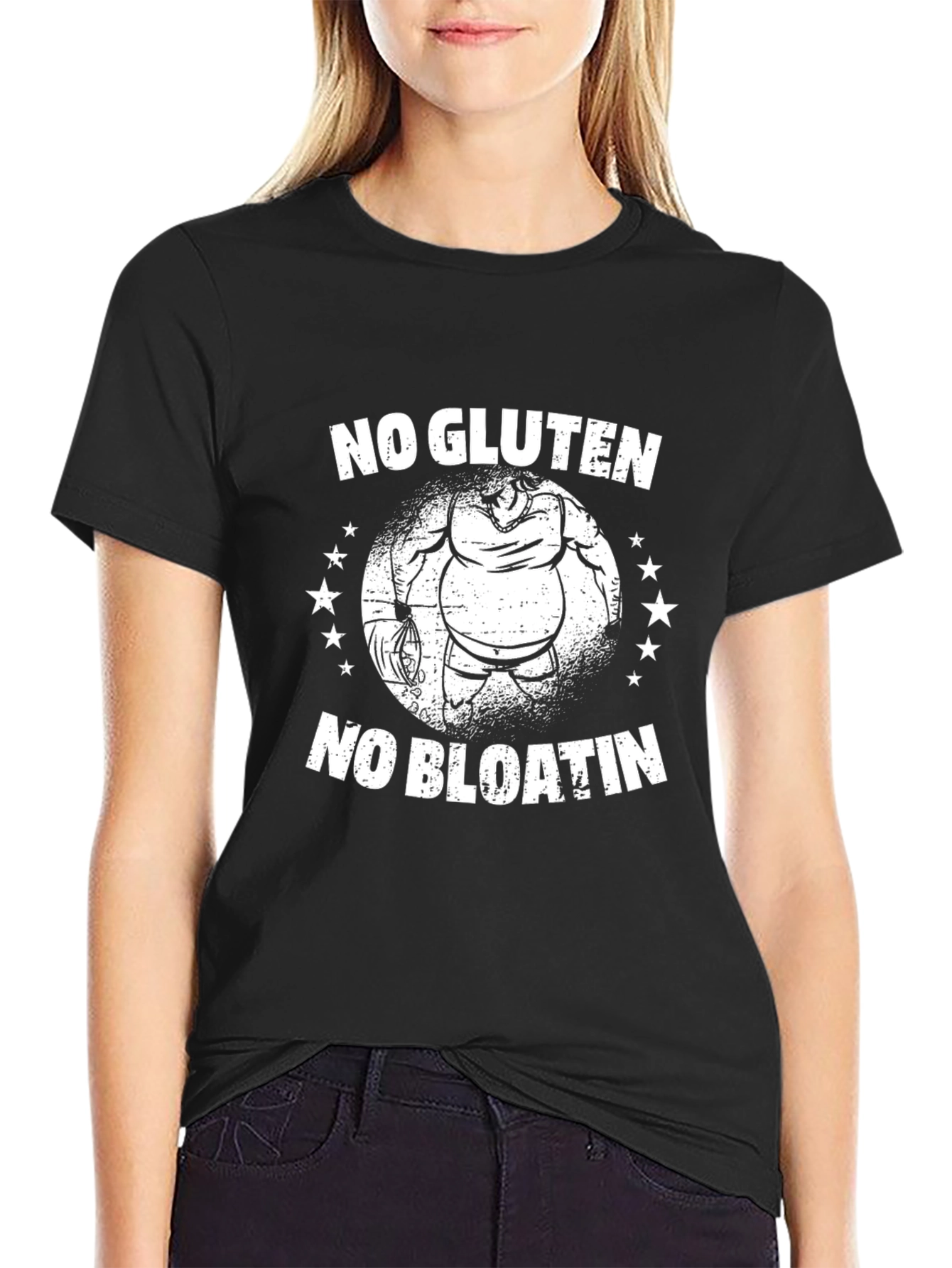 No Gluten No Bloatin Funny Workout T-Shirt