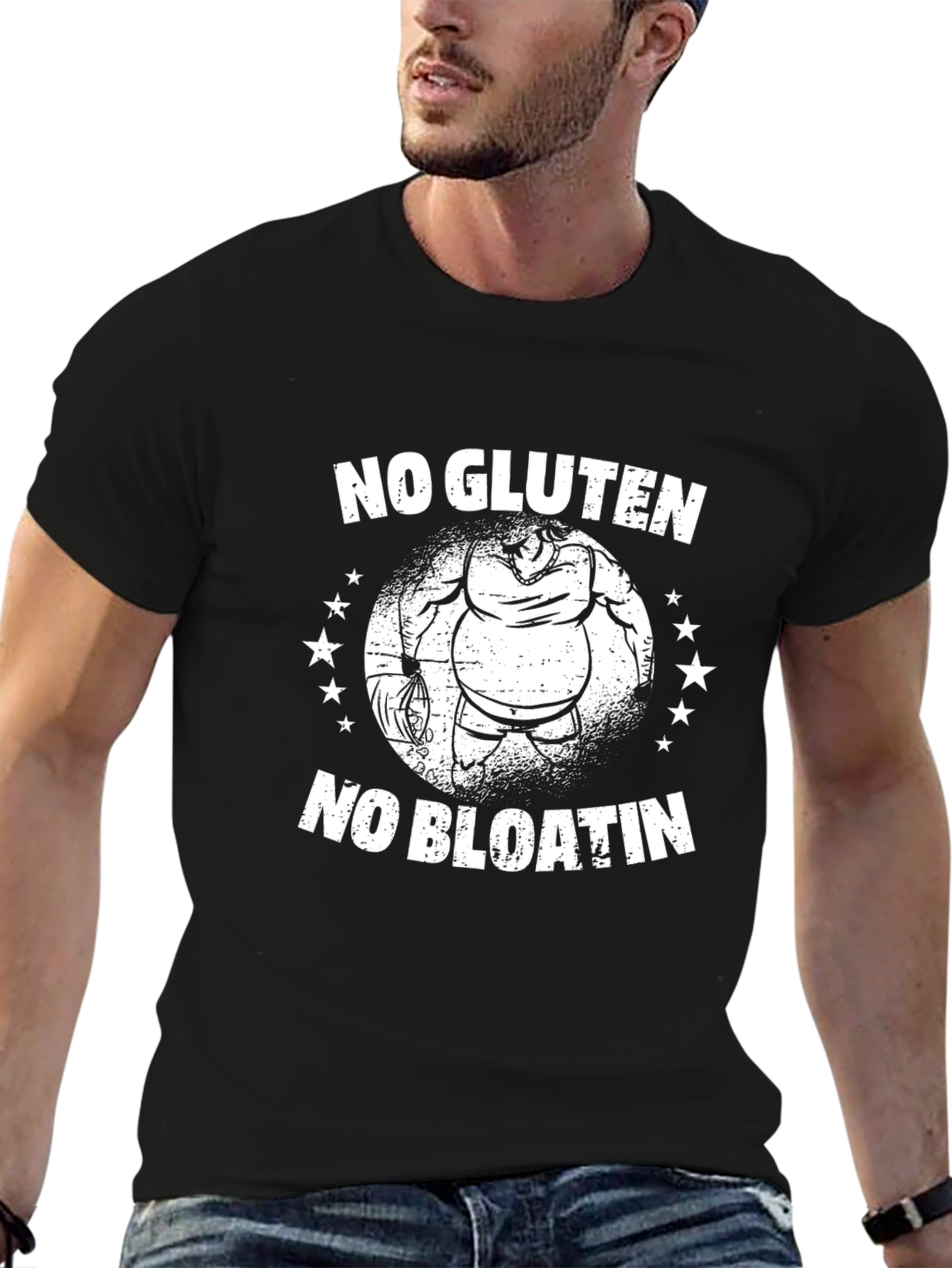 No Gluten No Bloatin Funny Workout T-Shirt