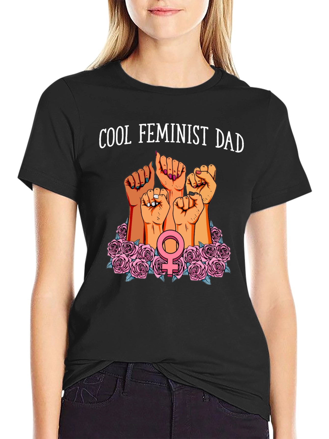 Cool Feminist Dad Graphic T-Shirt