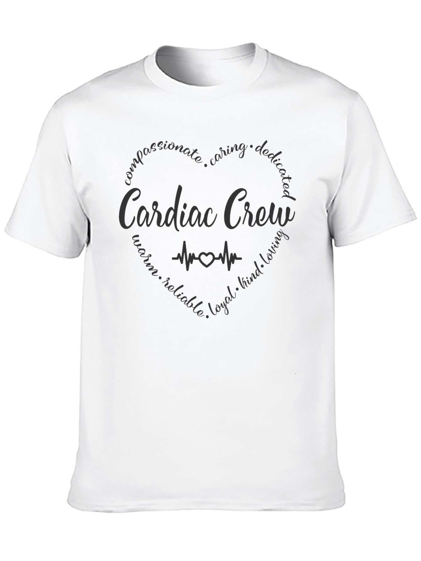 Cardiac Crew Graphic Tee - Caring Heart Design